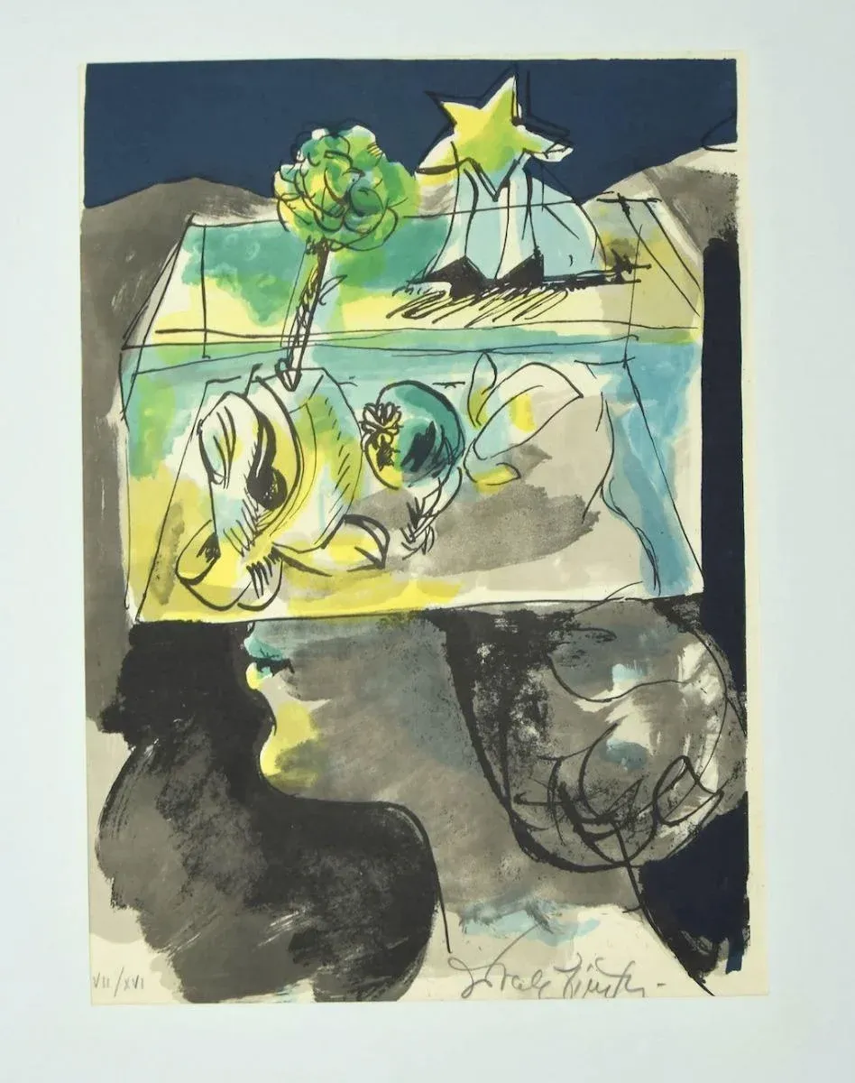 Daniele Dimitri - Vegetation - Original Lithograph - 1970s