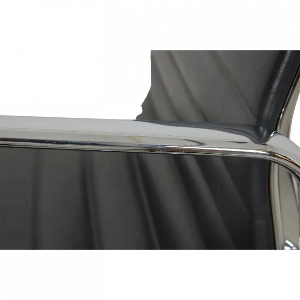EA-108 Chair in Dark Grey Leather by Charles and Ray Eames, 2014