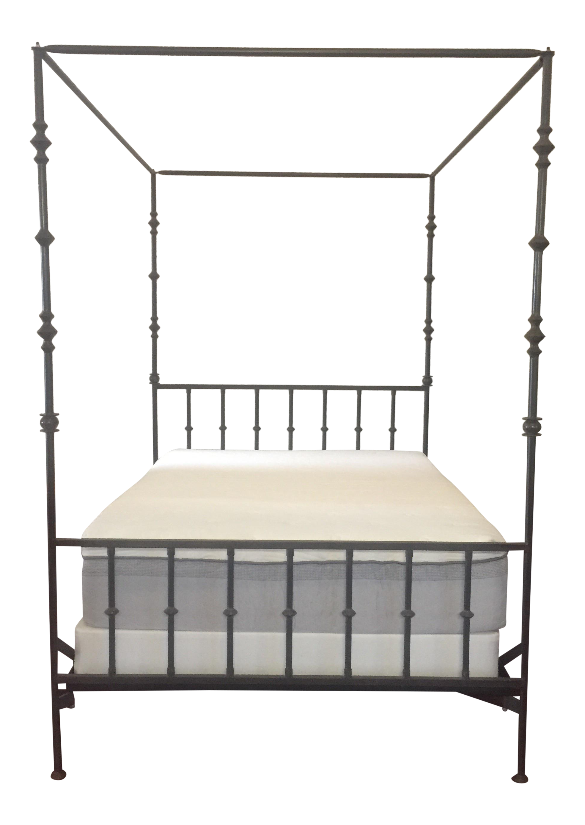 Kreiss Wrought Iron Queen Canopy Bed Chairish