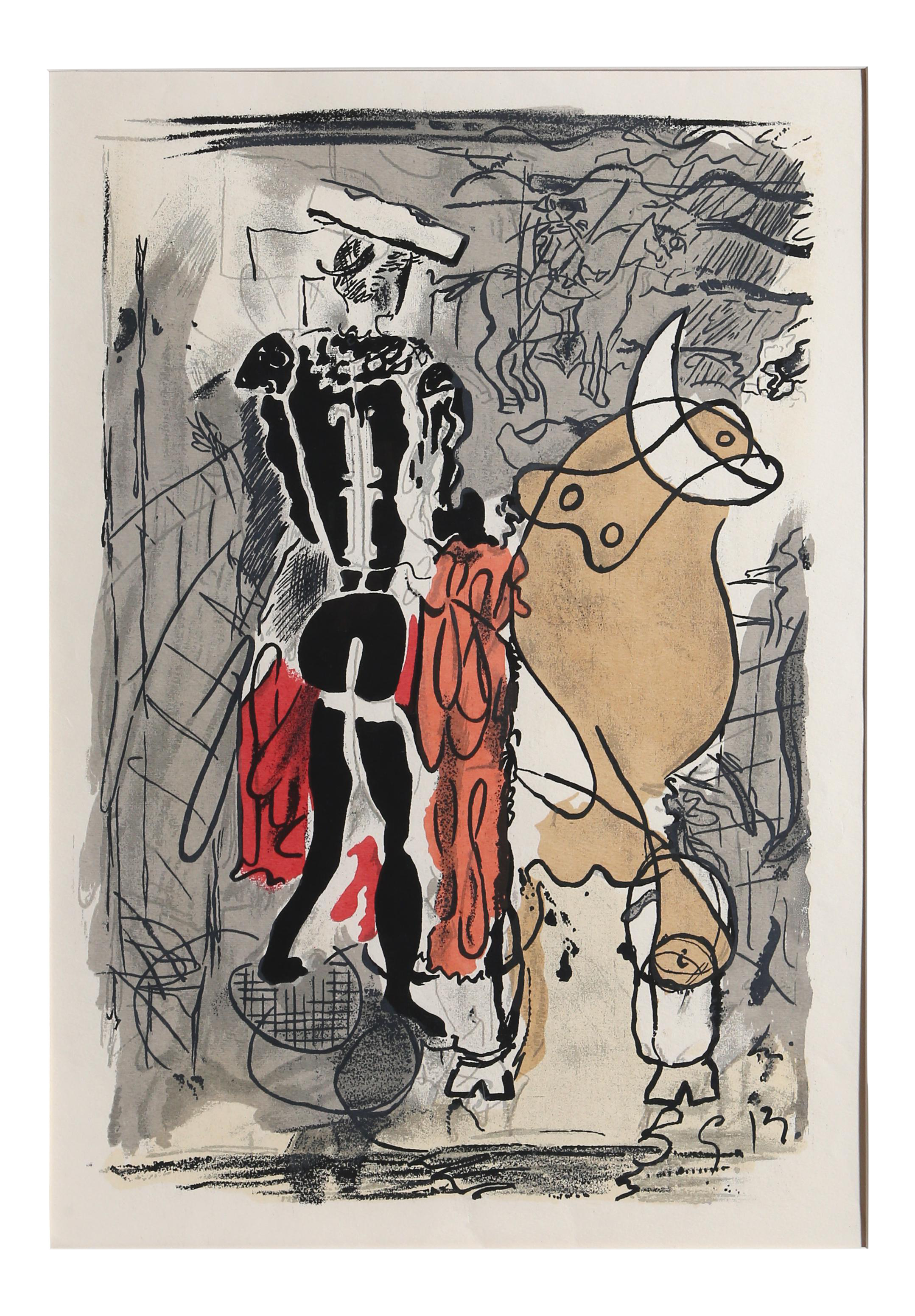 アート・デザイン・音楽 BRAQUE LITHOGRAPHE georges-braque-torero-modern-