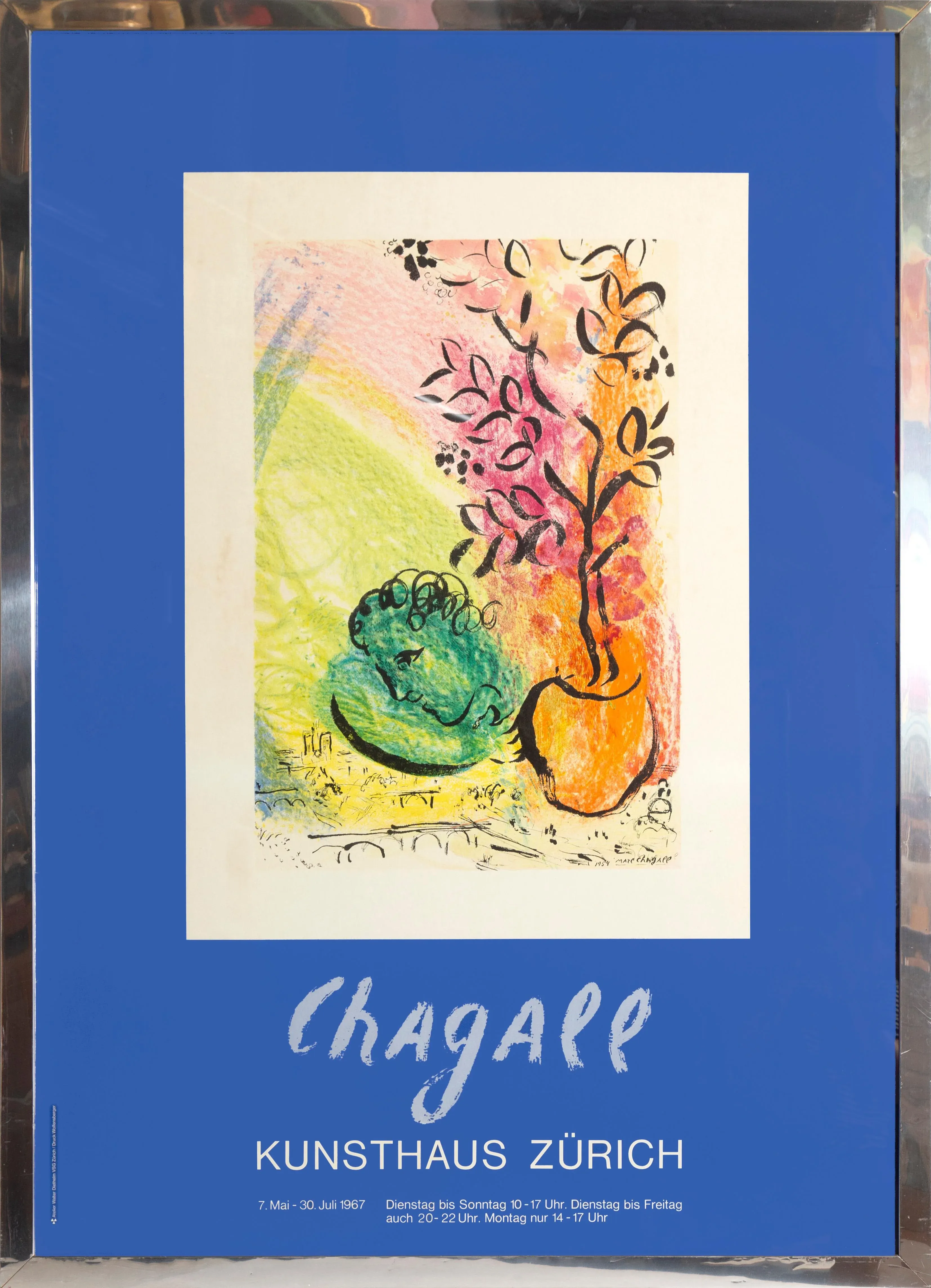 【中古】Marc Chagall ポスター Marc Chagall, Kunsthaus Zurich, Poster