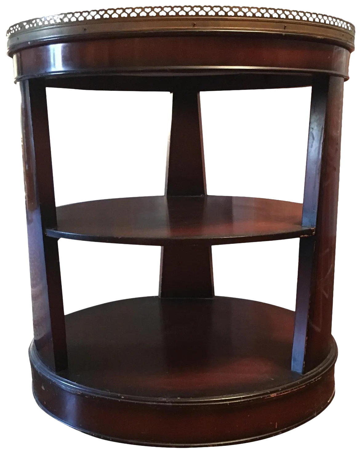 Antique Round MarbleTop Wood Side Table Chairish
