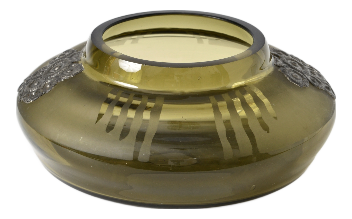 Art Deco Smoked Glass Vase, 1930s