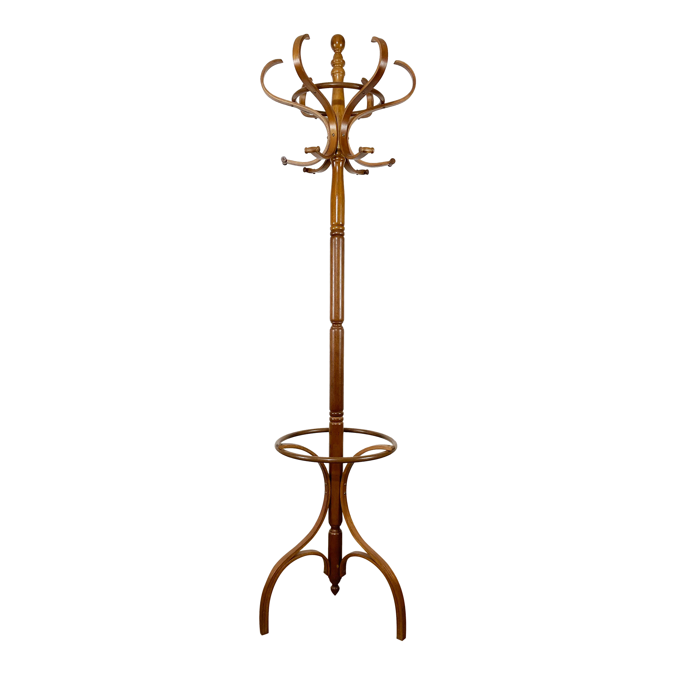 Mid 20th C Style Bentwood Swivel Coat Stand Hat Rack Chairish