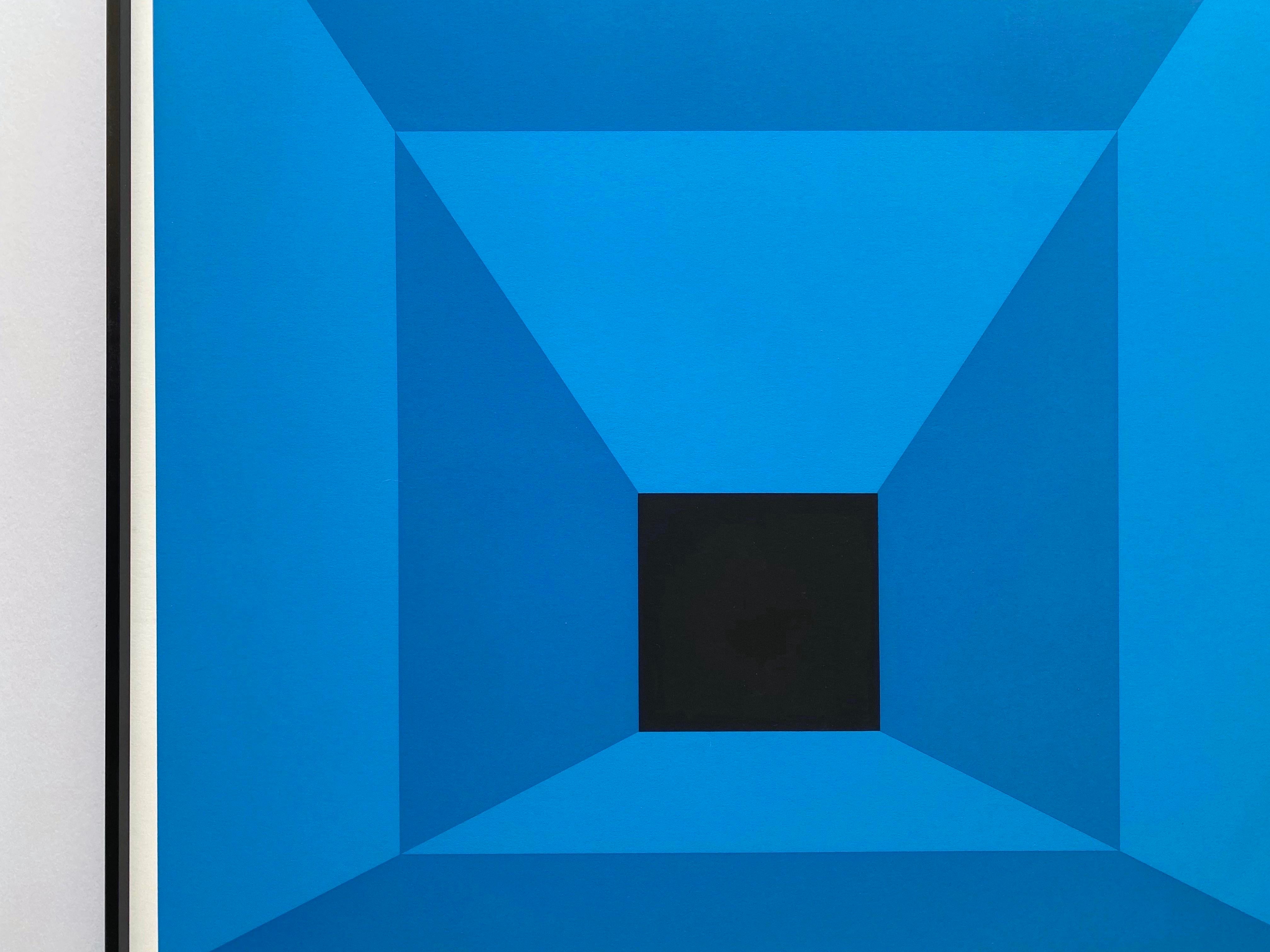 Josef Albers Vintage 1971 Mid Century Modernist Fine Art
