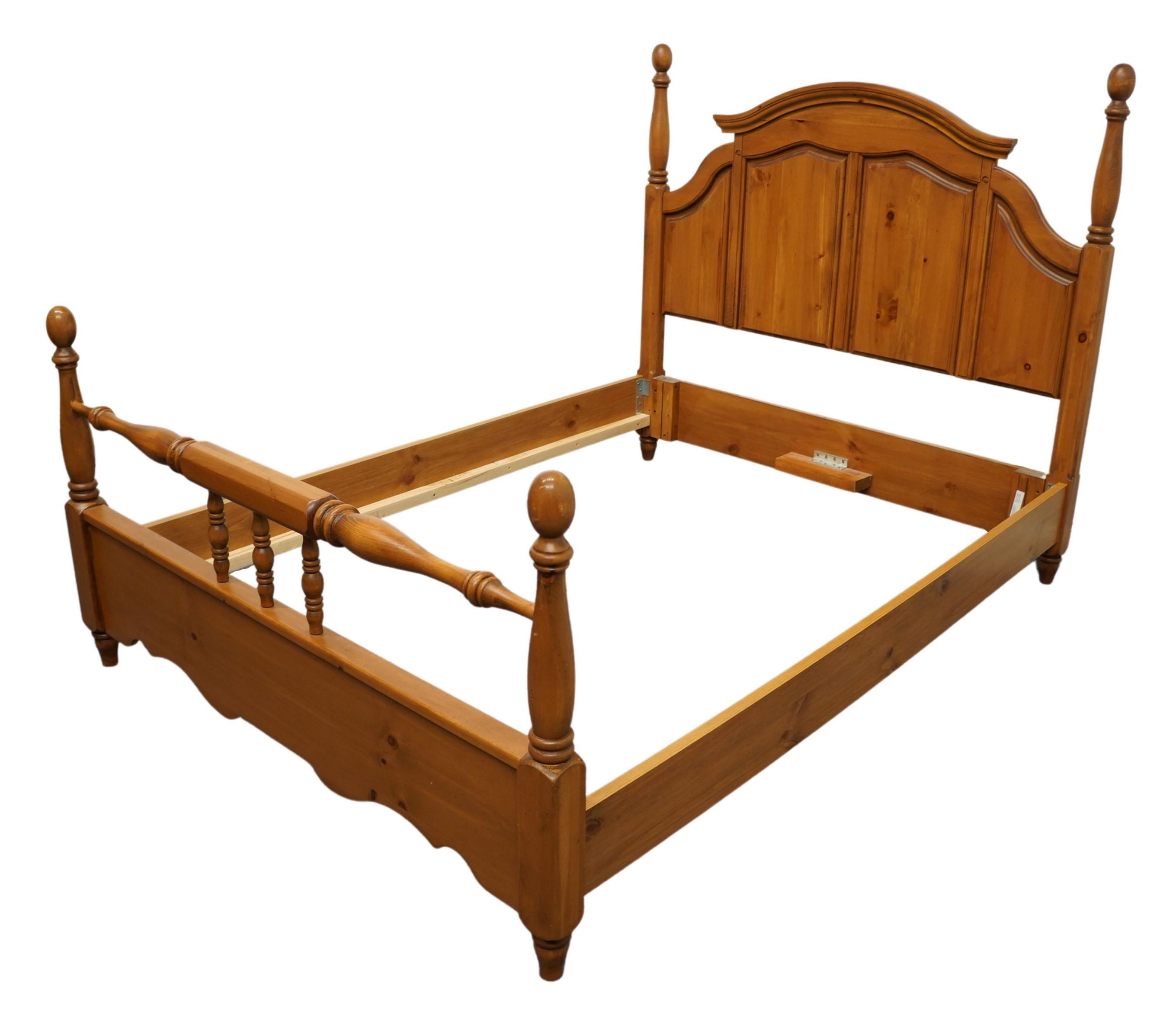 antique pine queen bed