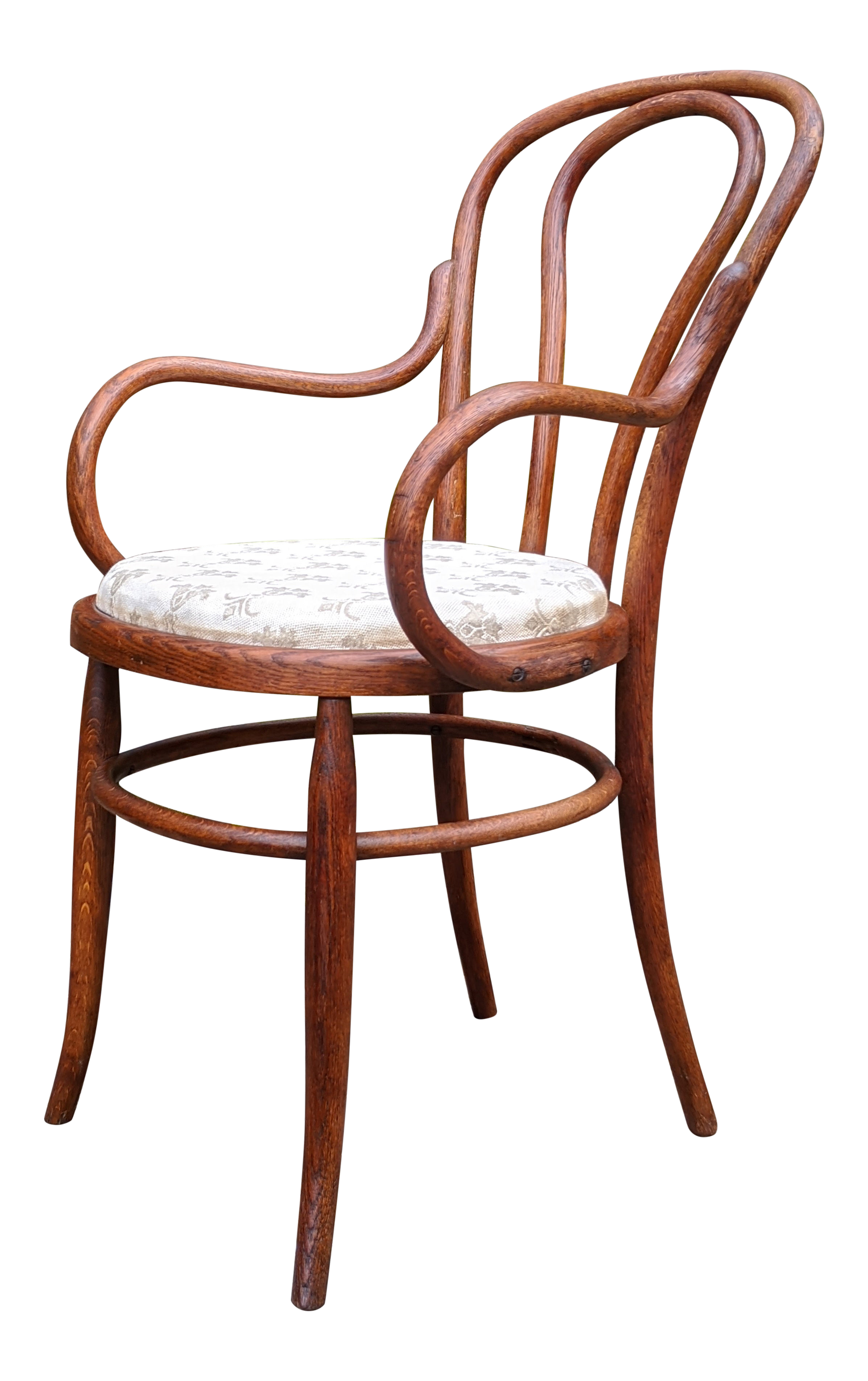 Antique Michael Thonet Bentwood Beech Bistro Captain S Chair Chairish