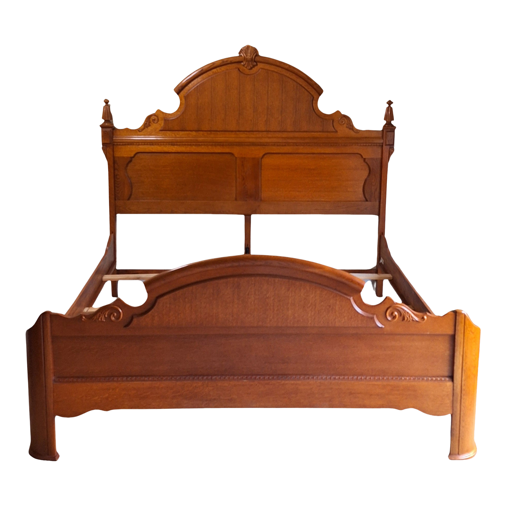 Vintage King Size Lexington Victorian Mansion Oak Bed Chairish