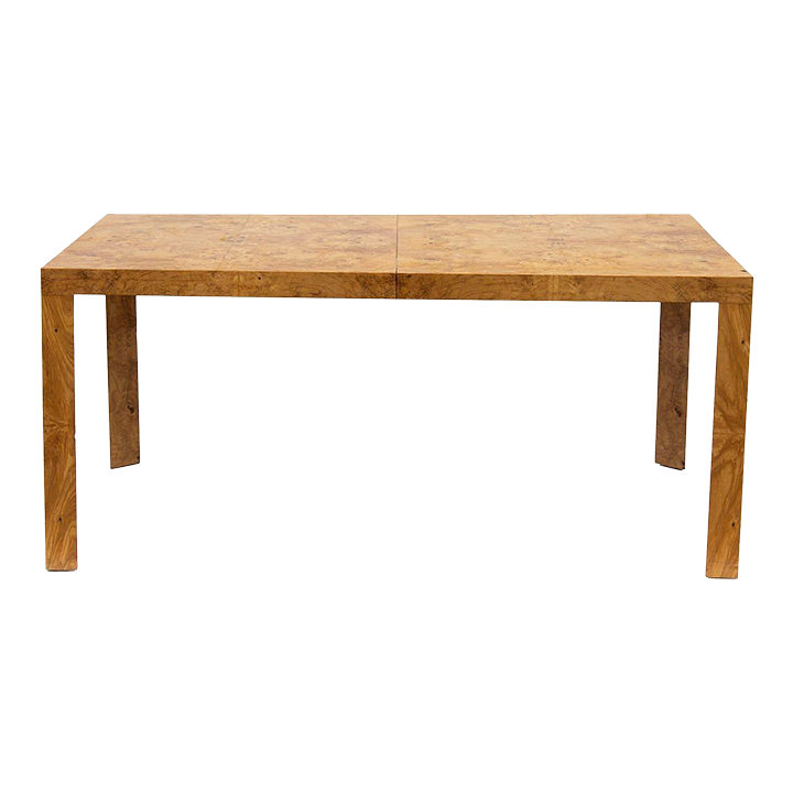 Burlwood Parsons Dining Table With 2 Leaves by Dunbar Chairish