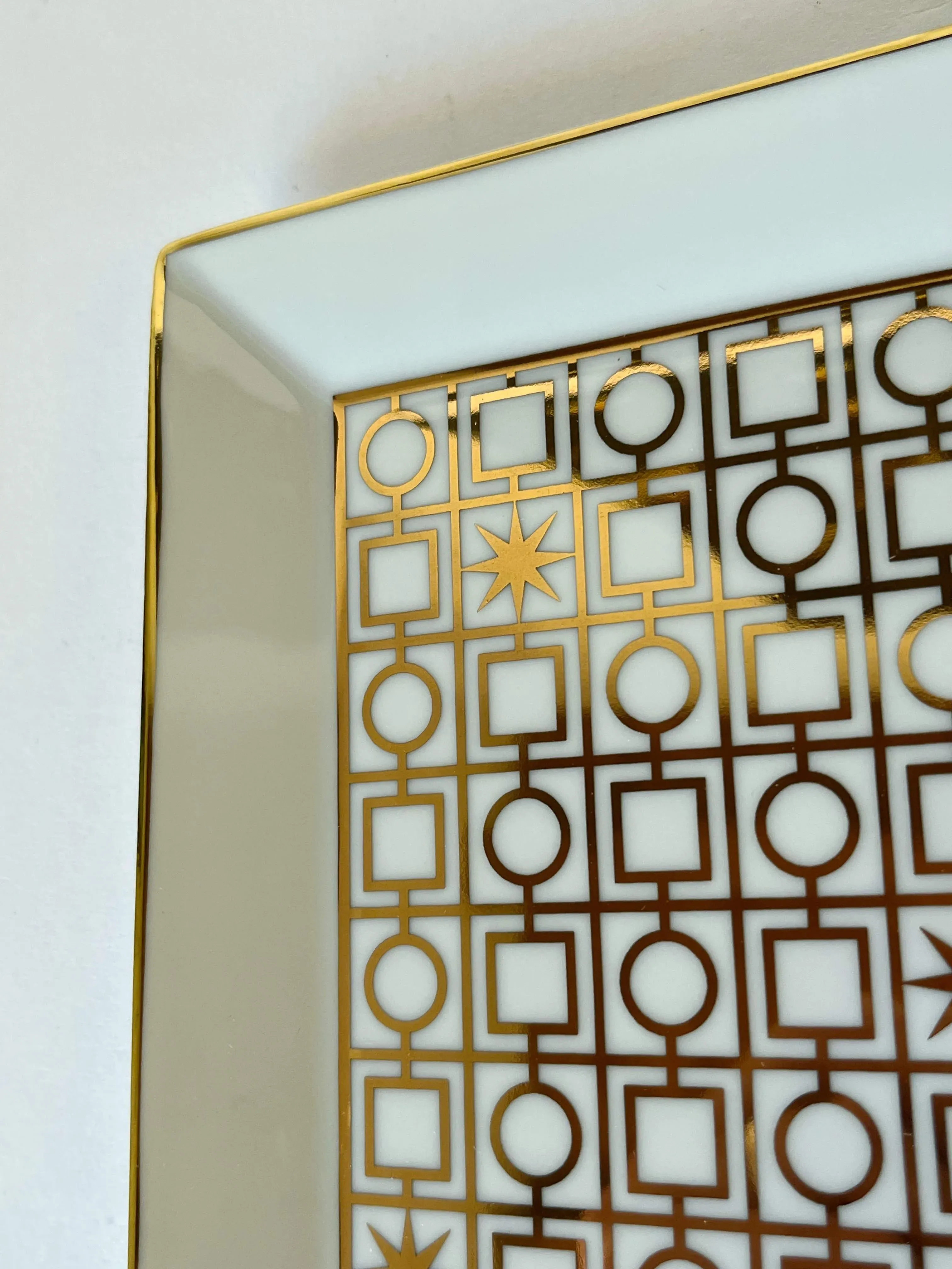 Bulgari Square Porcelain Plate | Chairish