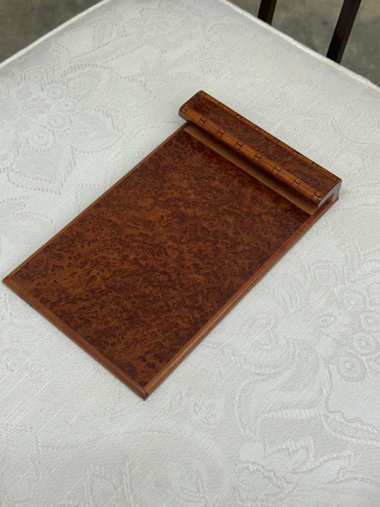 ◎ 希少 HERMES メモホルダー ウッド エルメス Vintage Hermes Lacquered Burlwood Notepad Holder | Chairish