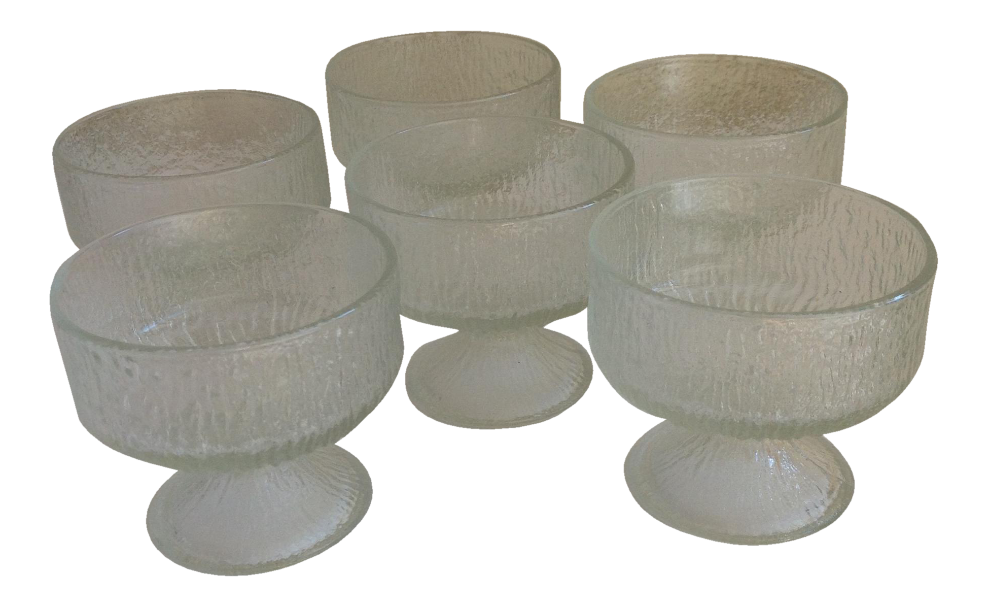 Vintage Frosted Glass Dessert Cups Set of 6 Chairish