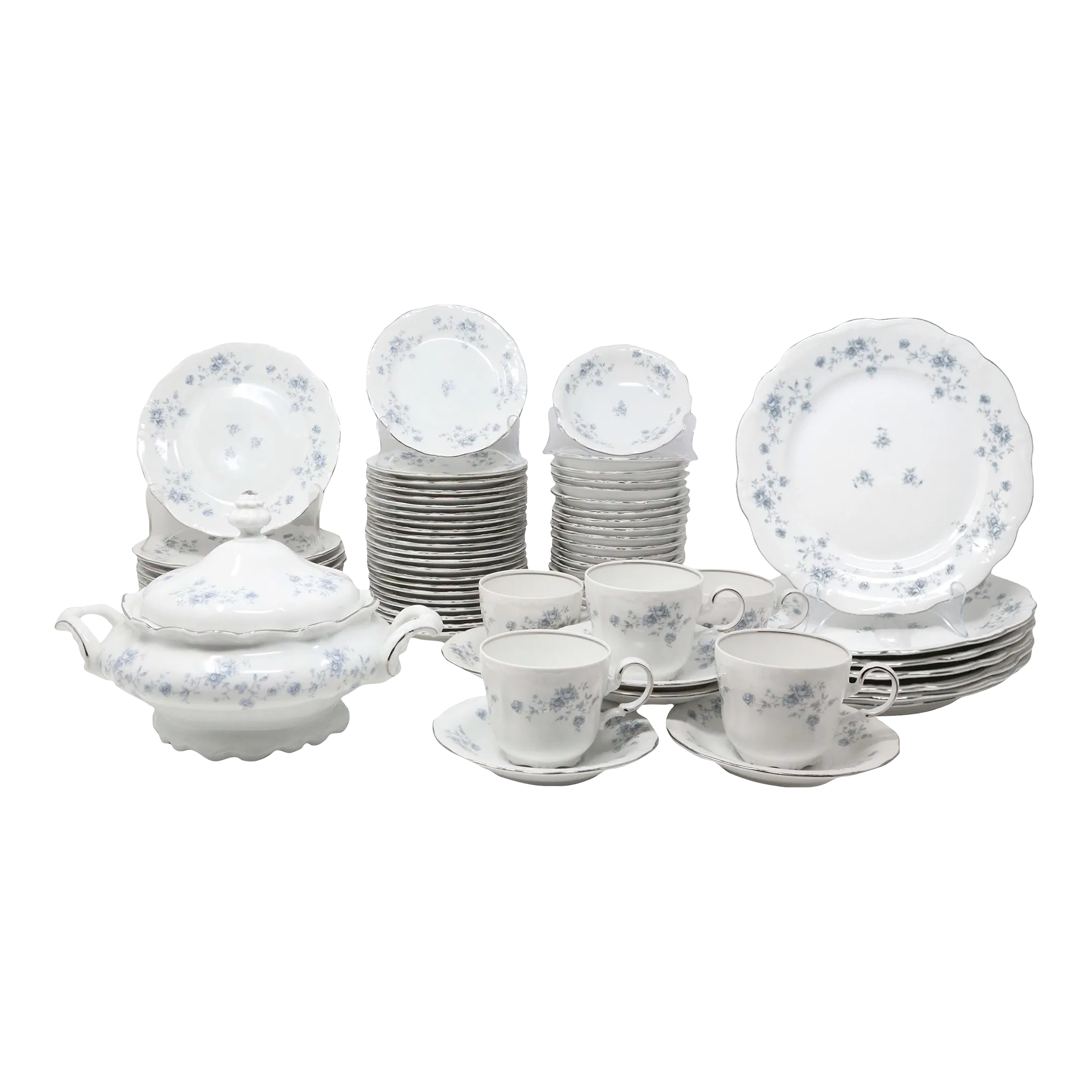 Vintage "Blue Garland" Bavarian Dinnerware by Johann Haviland - Set of ...