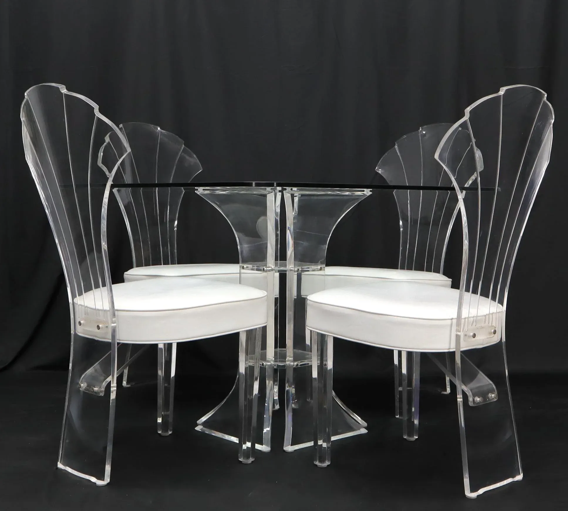 Lucite 2024 dining chairs