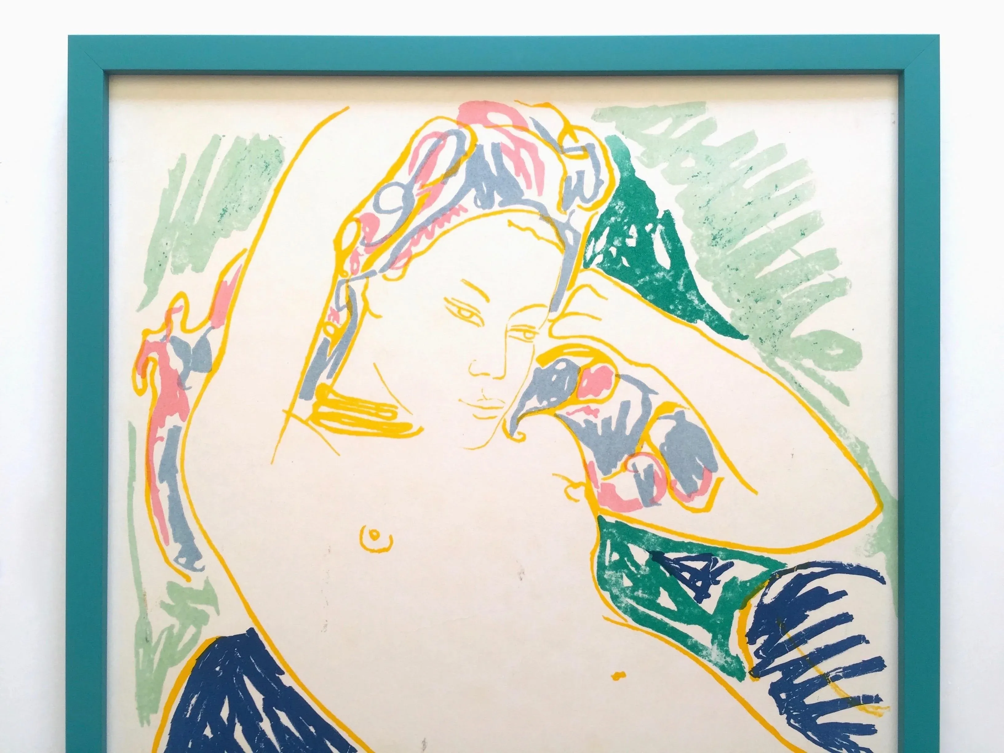 Alain Bonnefoit Vintage 1972 Silkscreen Print Framed Collector's Italian  Exhibition Poster 