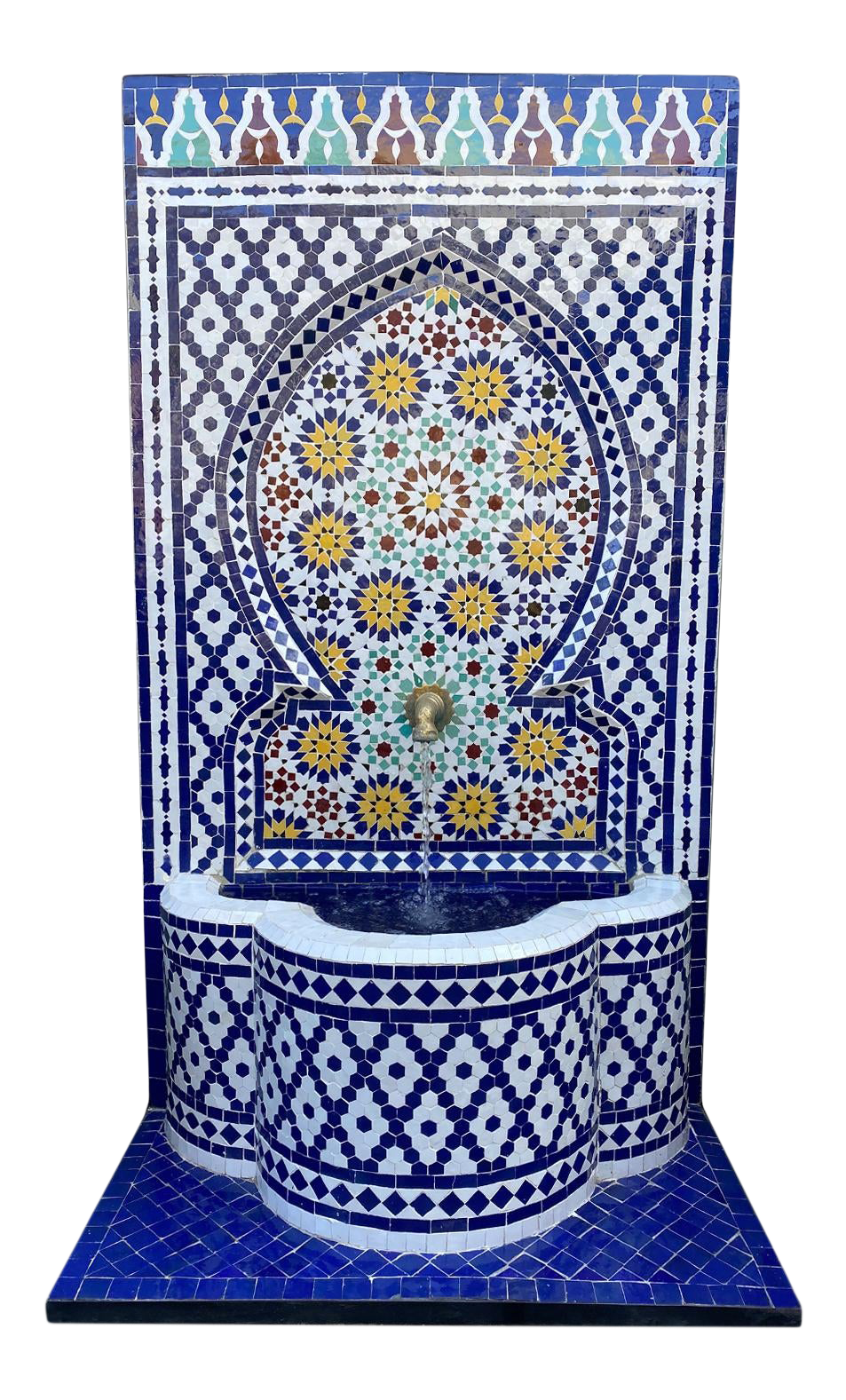 outdoor mosaic garden tiles on Outdoor Mosaic Tile Wall Fountain Chairish