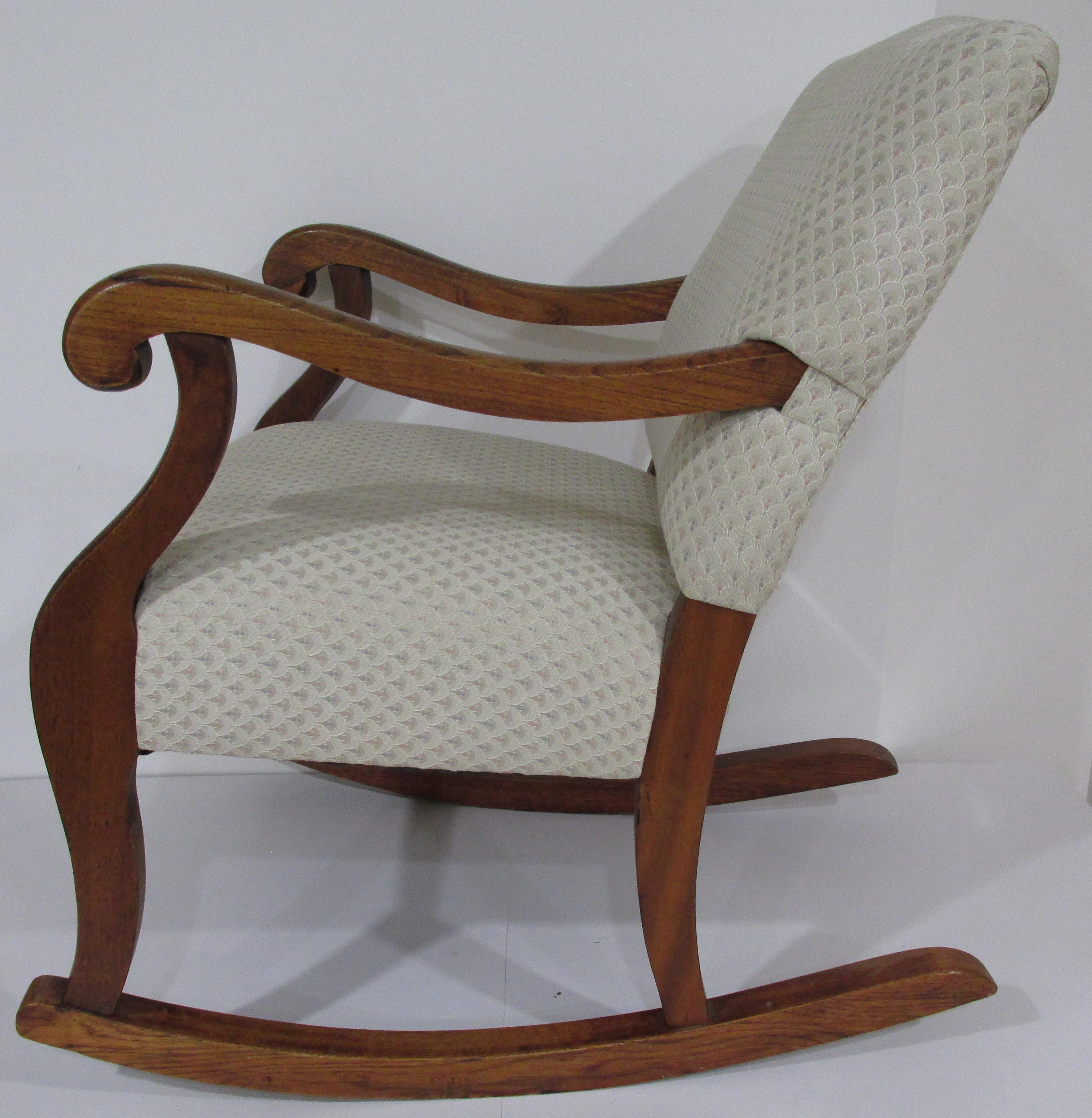 1940s Vintage Heirloom Upholstered Childs Rocking Chair Chairish