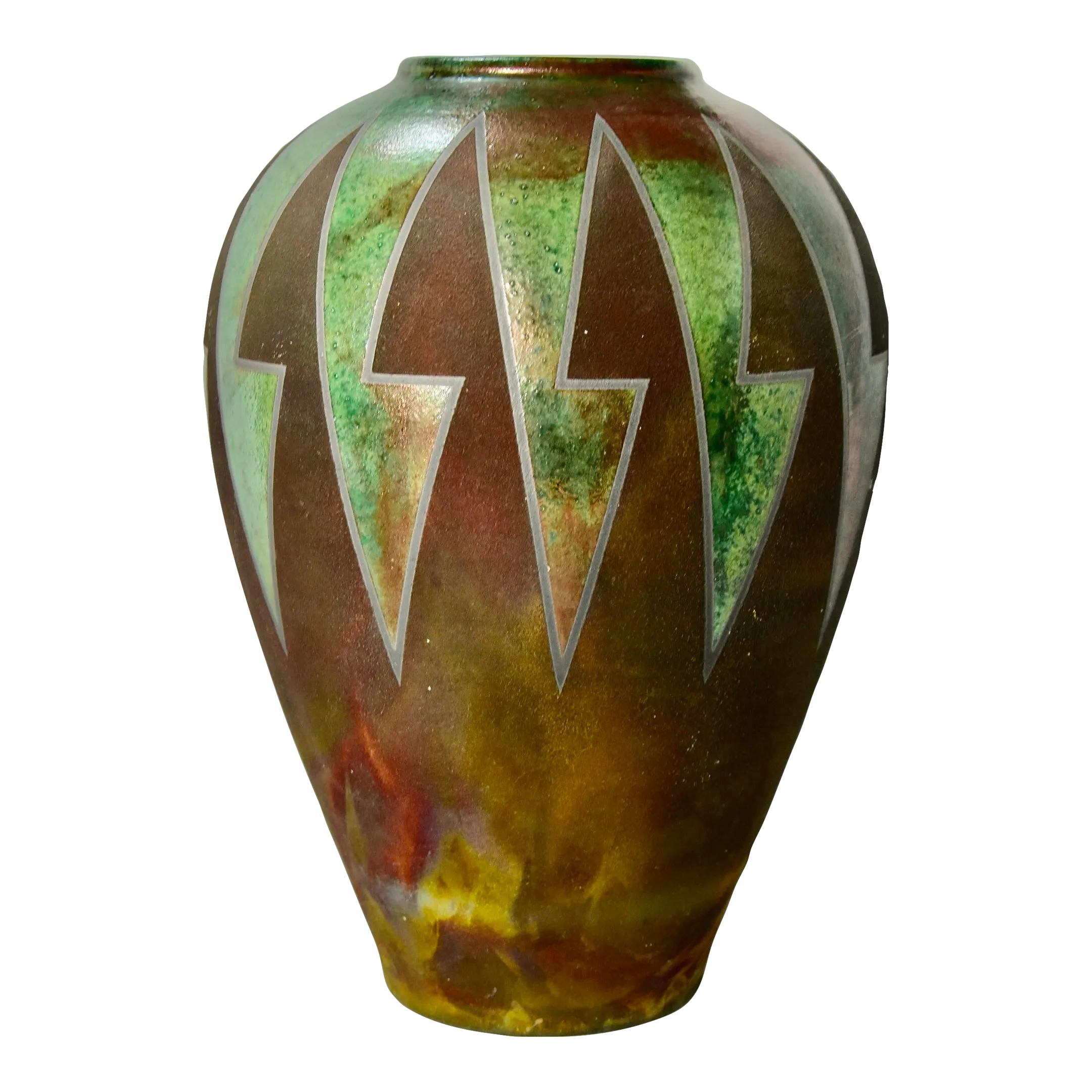 Contemporary R. Kevin Kelley Raku Studio Art Boho Chic