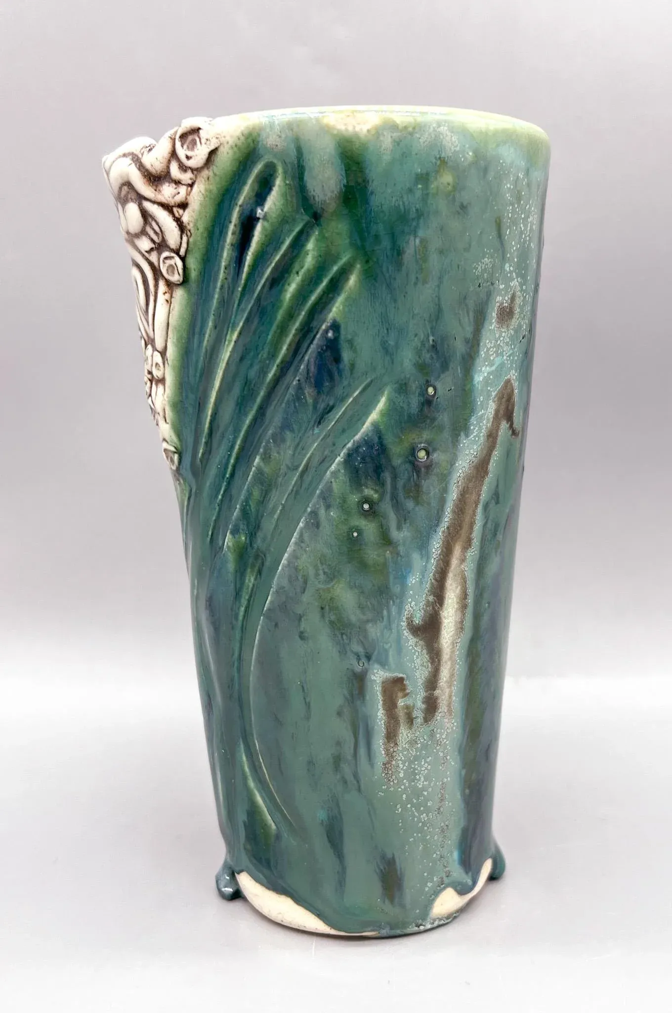 村上諒平（studioBOWL） KNITWARE: VASE (Green) Geometric Vase, Jade – Cabana Magazine