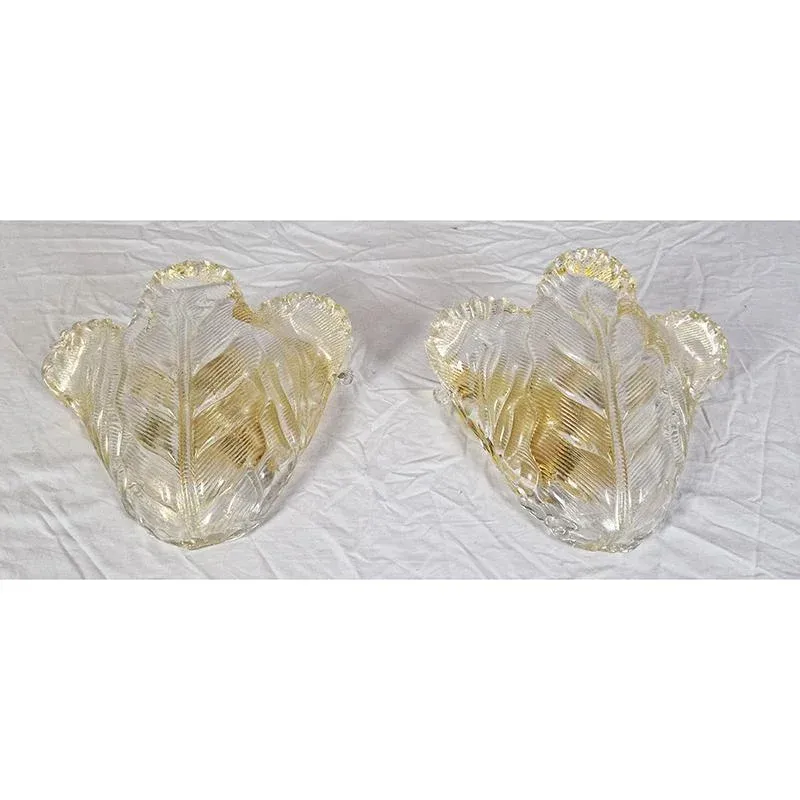 Murano Glass Wall Lights, 1950s, Set of 2
