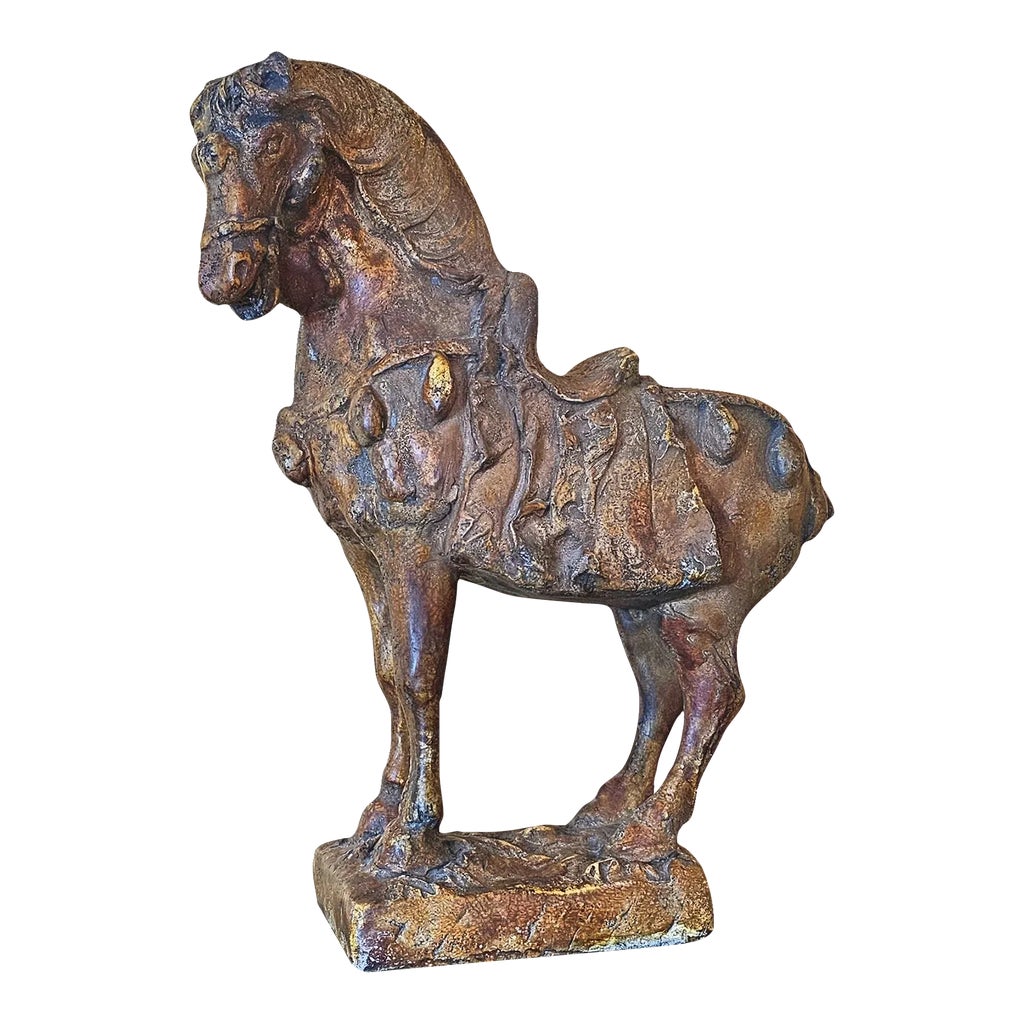 アメリカ　20年前　Attila's Original Repro　馬　彫刻 attila-tivadars-cast-stone-