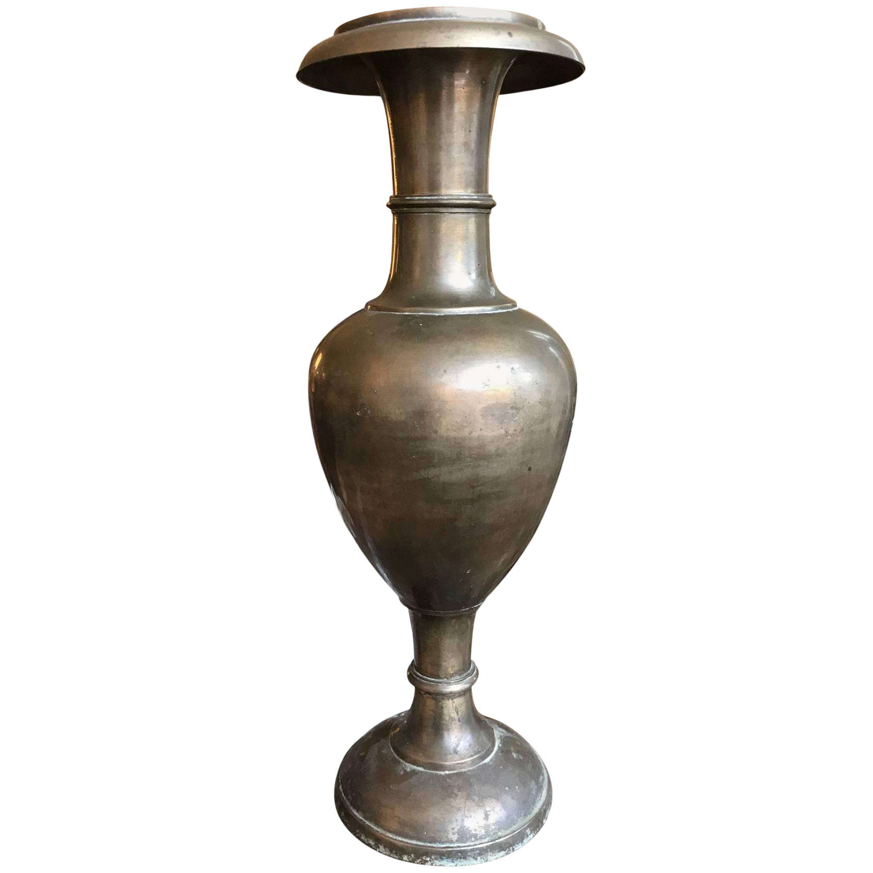 Kashmiri Anglo Indian Brass Vase Chairish