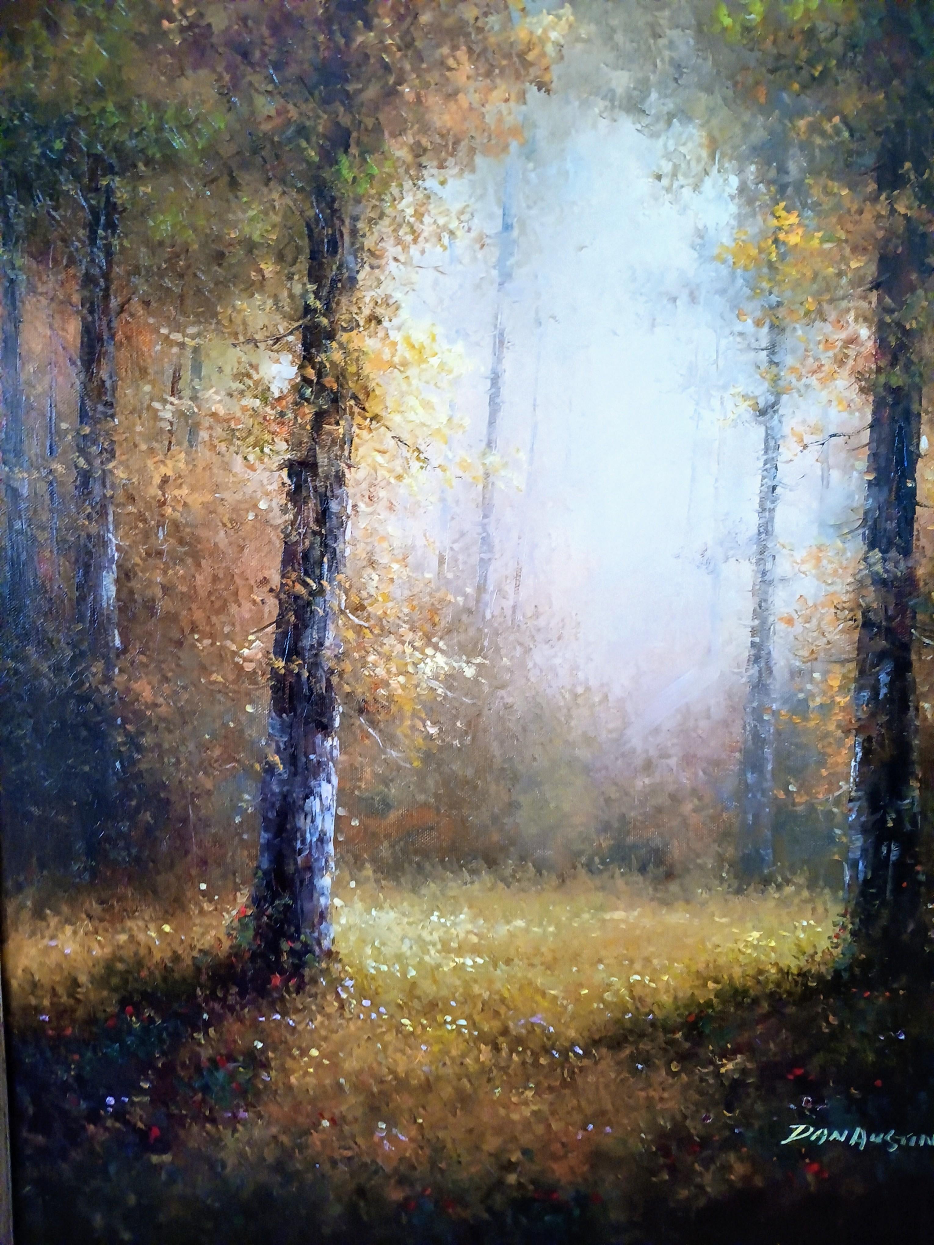 Mid 20th Century Landscape Oil on Canvas Painting by Dan