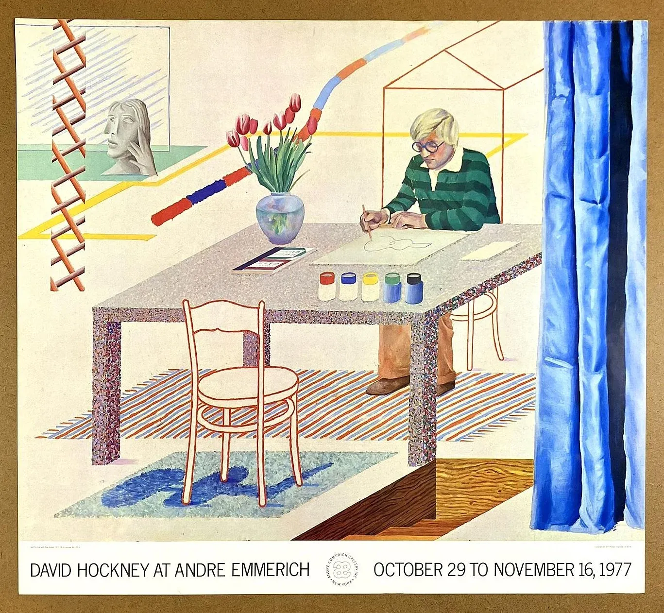 David Hockney Self-Portrait With Blue Guitar Original 1977