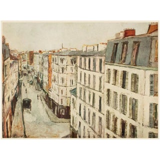 Utrillo、PARIS、希少画集画、新品額装付 1950s Maurice Utrillo 