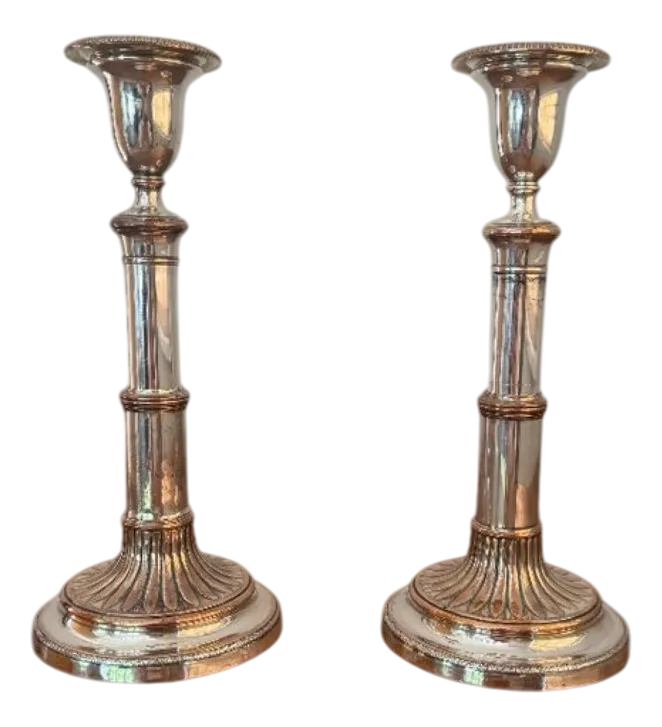 Regency Telescopic Candlesticks, 1810s, Set of 2