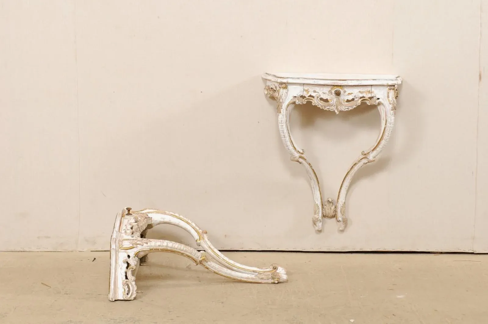 Italian Wall Mounted Consoles - A Pair