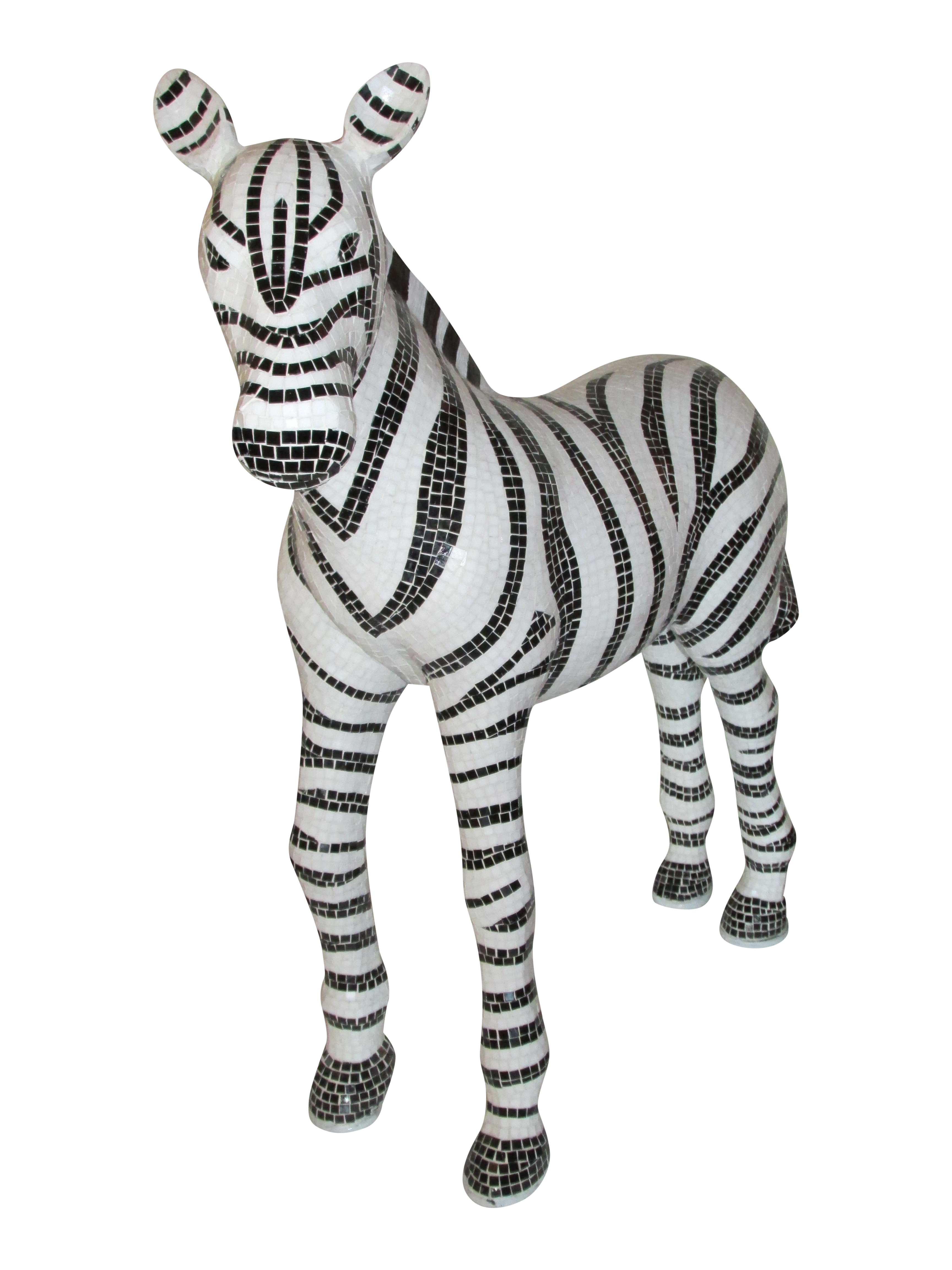 Large Tiled Mosaic Zebra Figurine Chairish