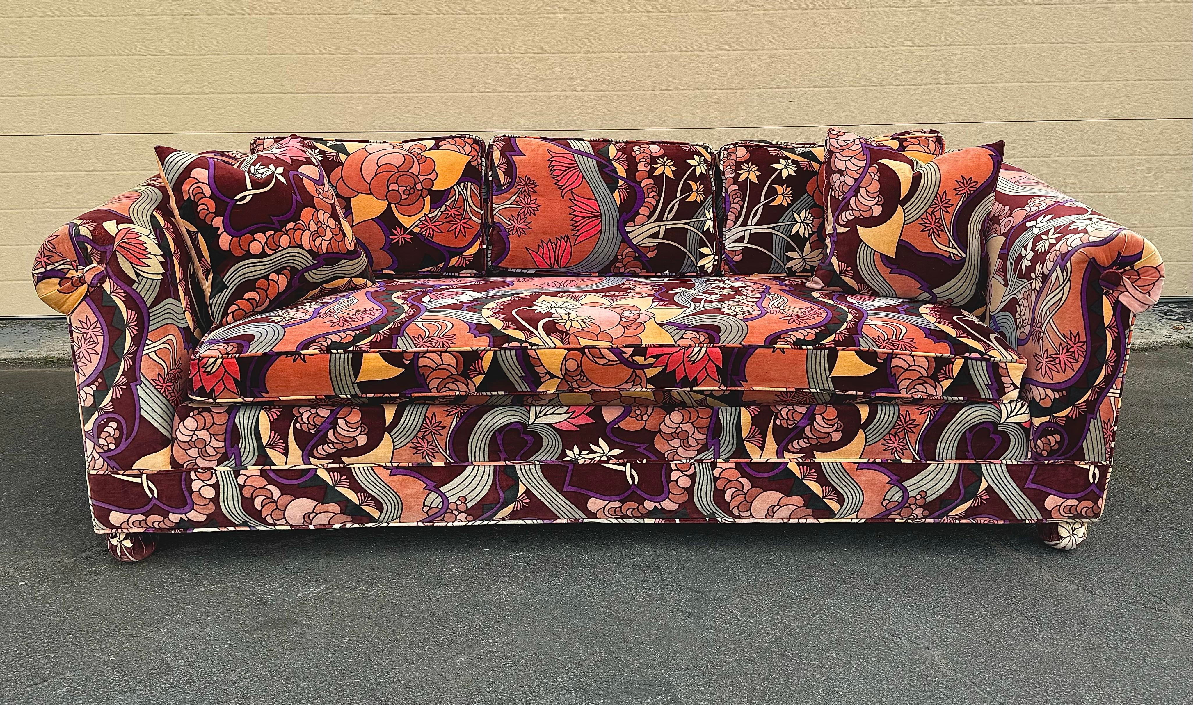1960s Jack Lenor Larsen “Jezebel” Fabric Sofa | Chairish
