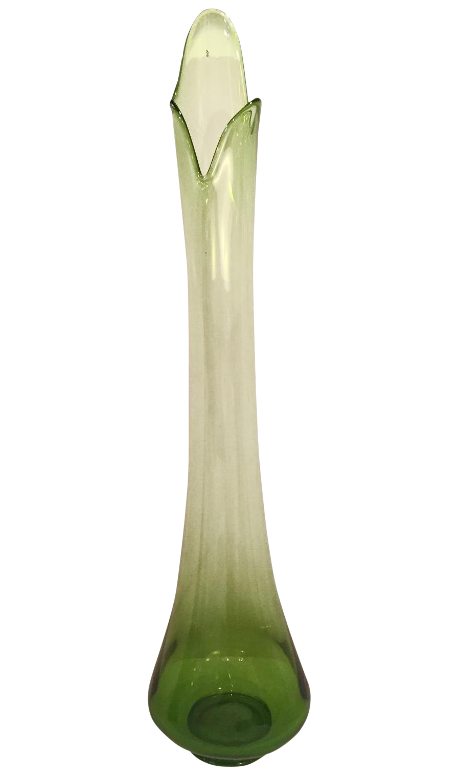 Green Fayette Glass Floor Vase Chairish