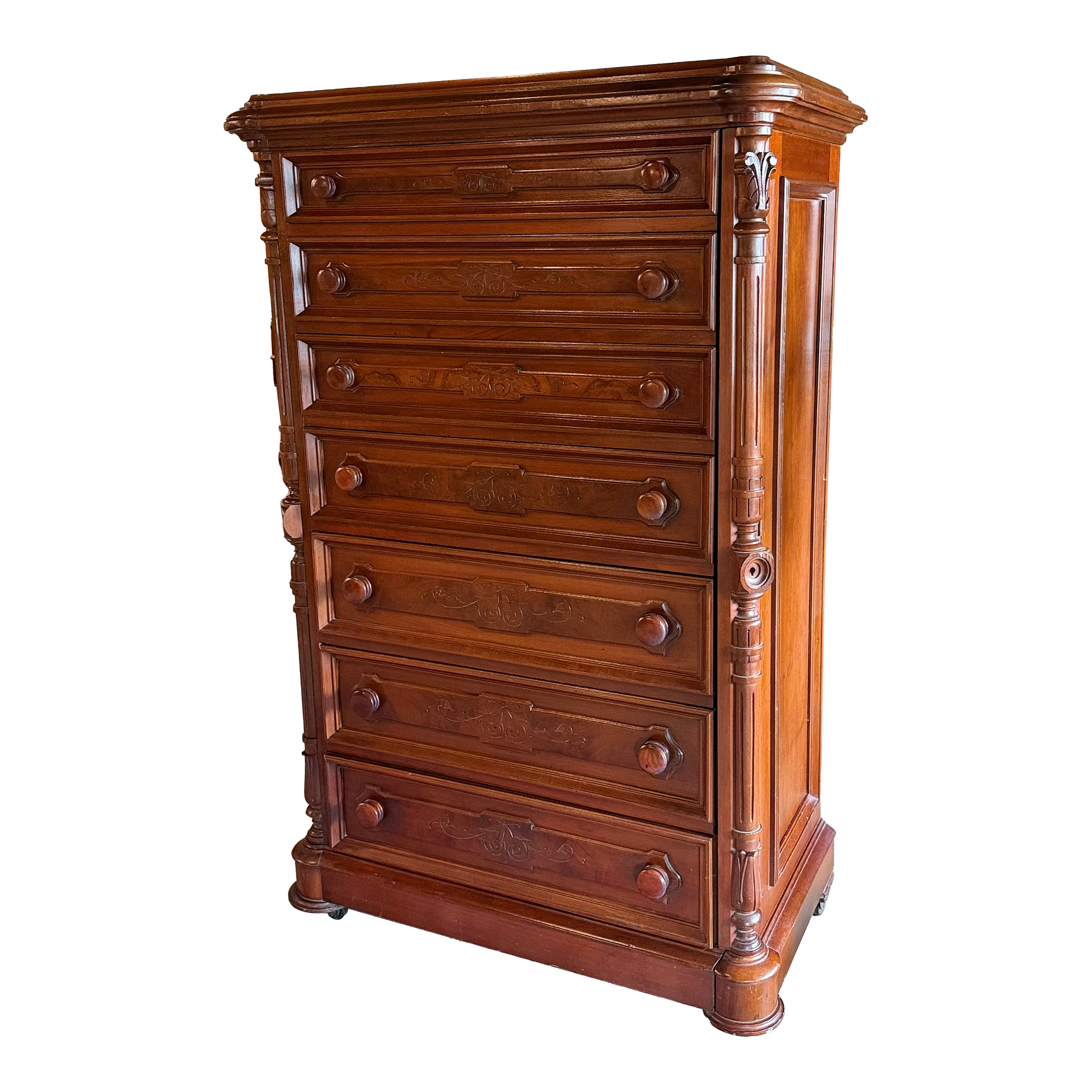 antique highboy dresser Antique Highboy w/Mirror