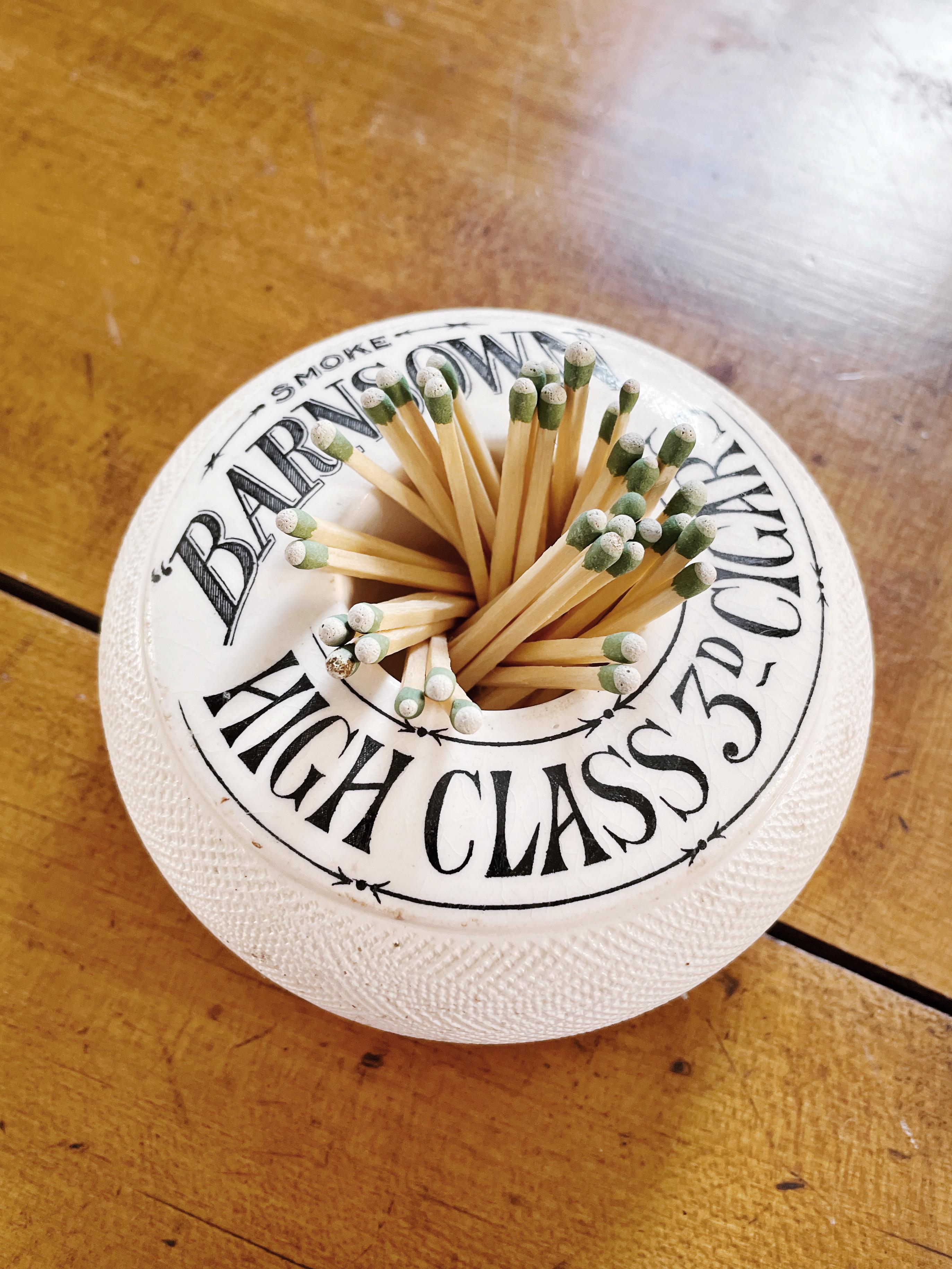 Antique English Barnsown Cigars Advertising Match Striker
