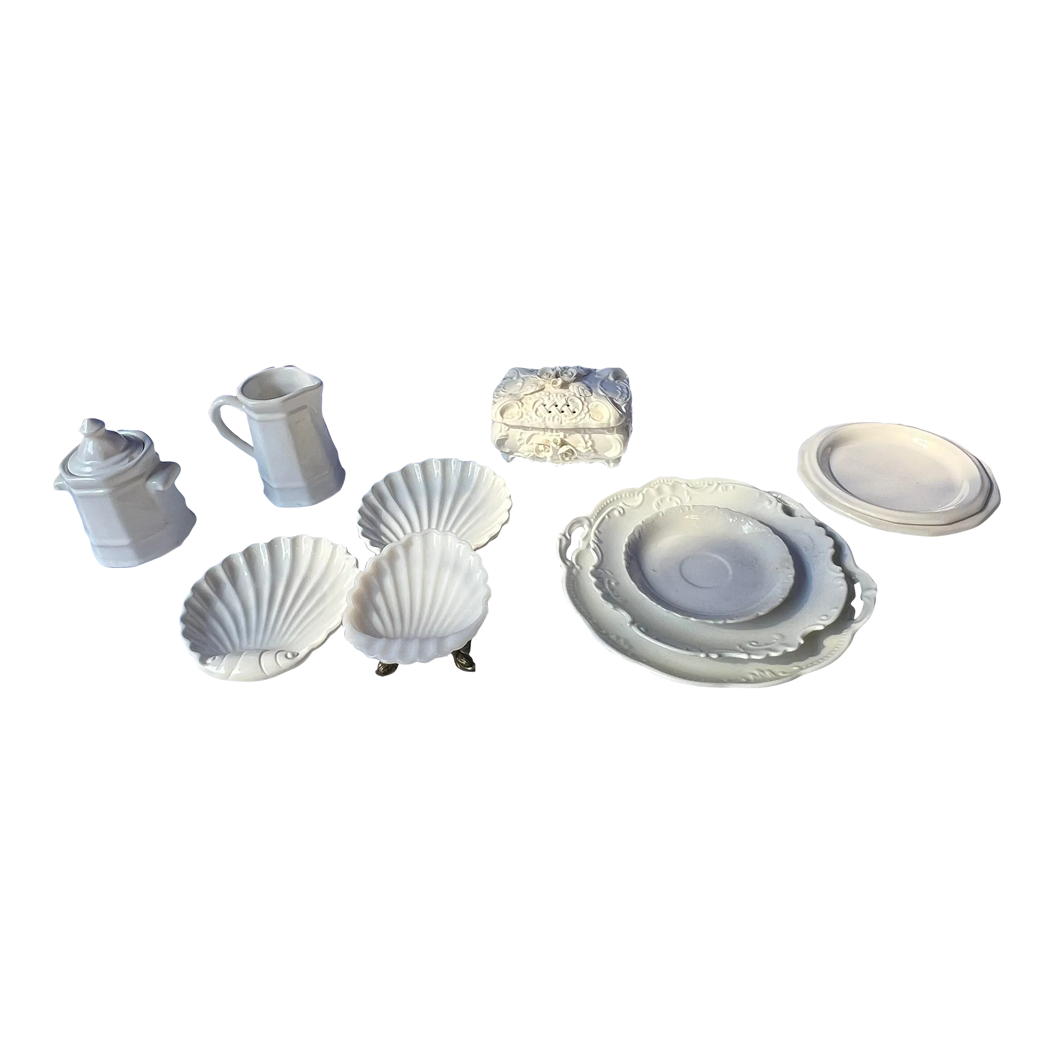 1970s White Collection of Serveware Set of 11 Chairish