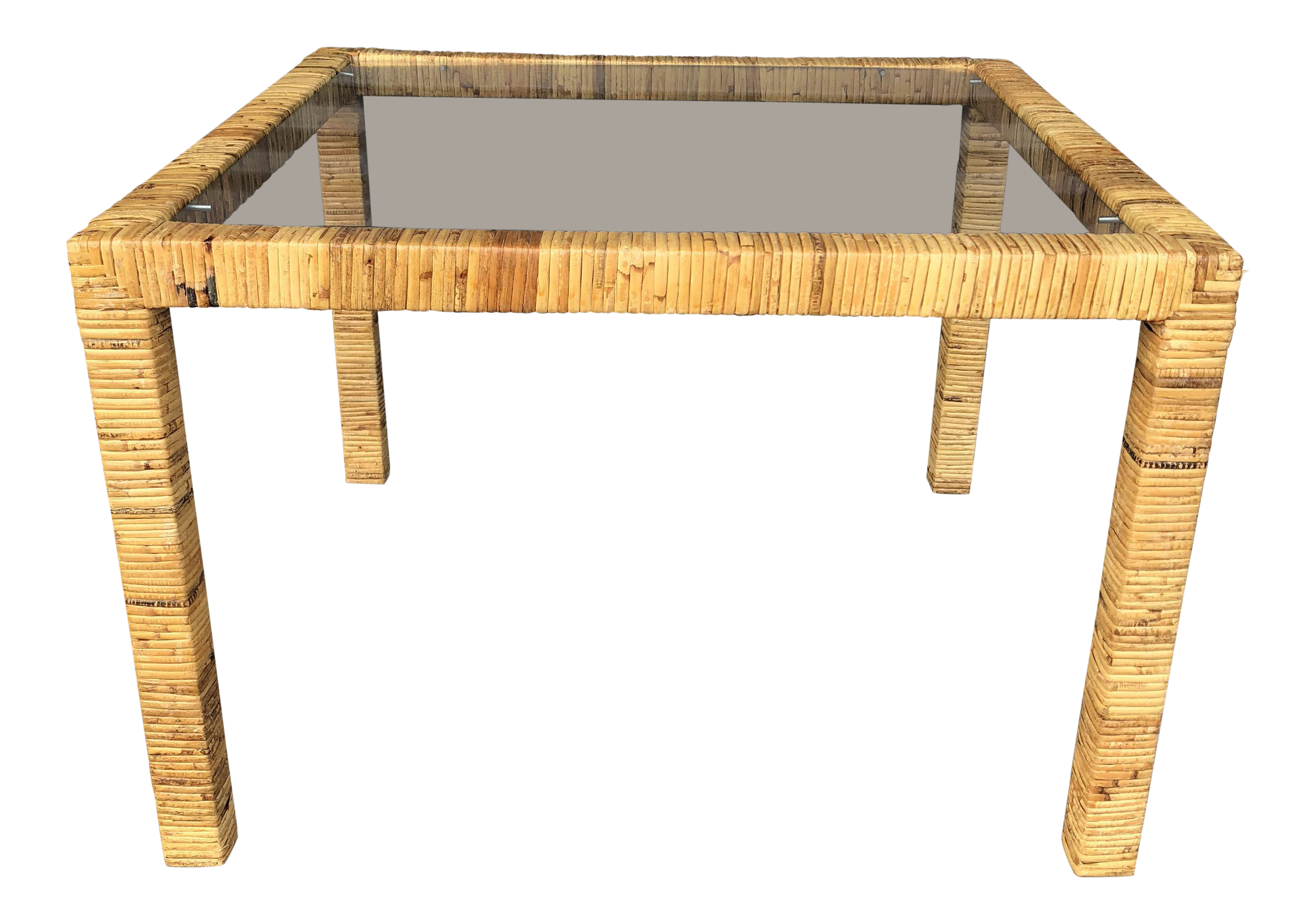 Vintage Wrapped Rattan Side Table Chairish