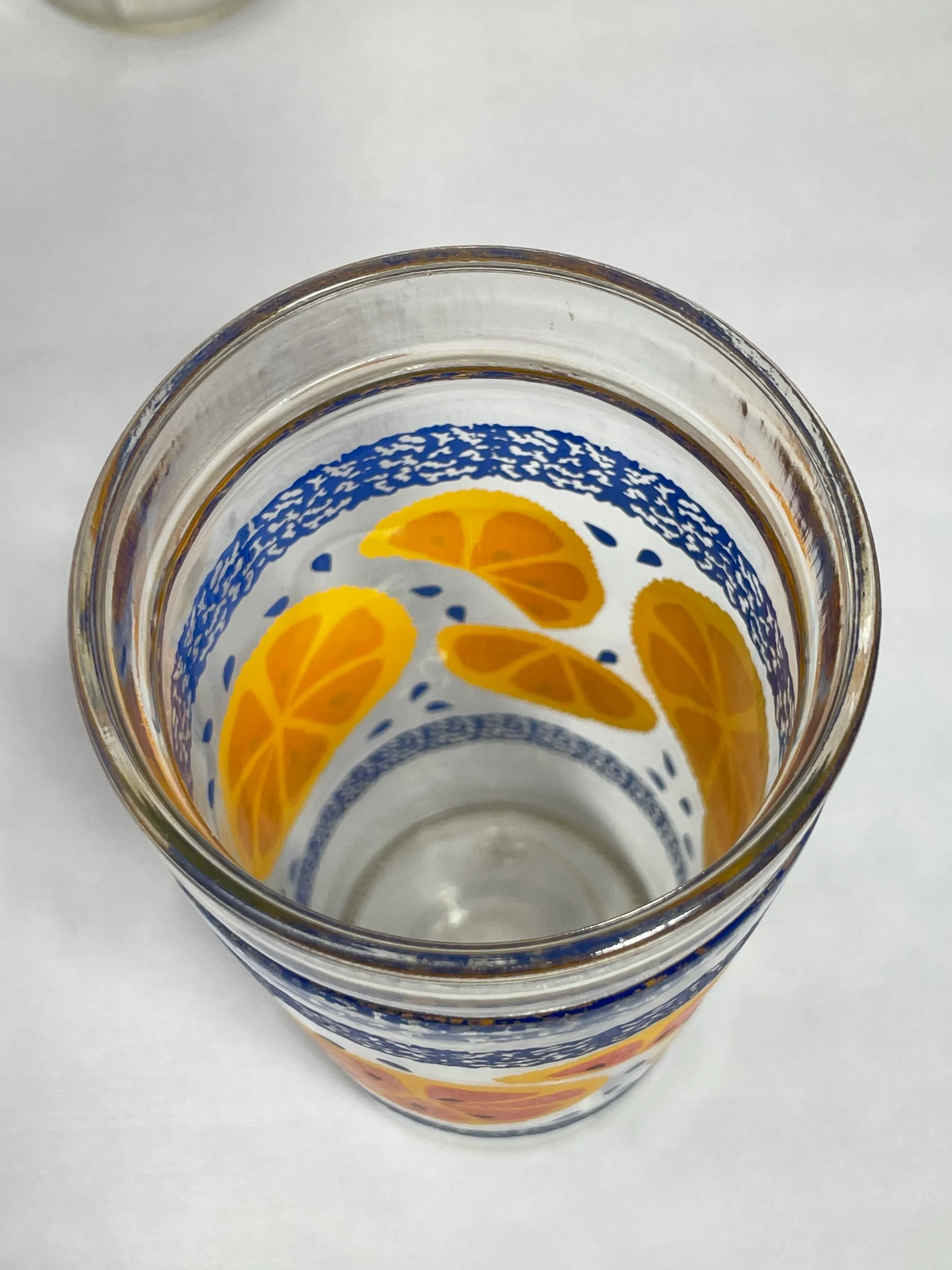 Vintage 1970's Anchor Hocking Orange Slice Tumblers- Set of 4