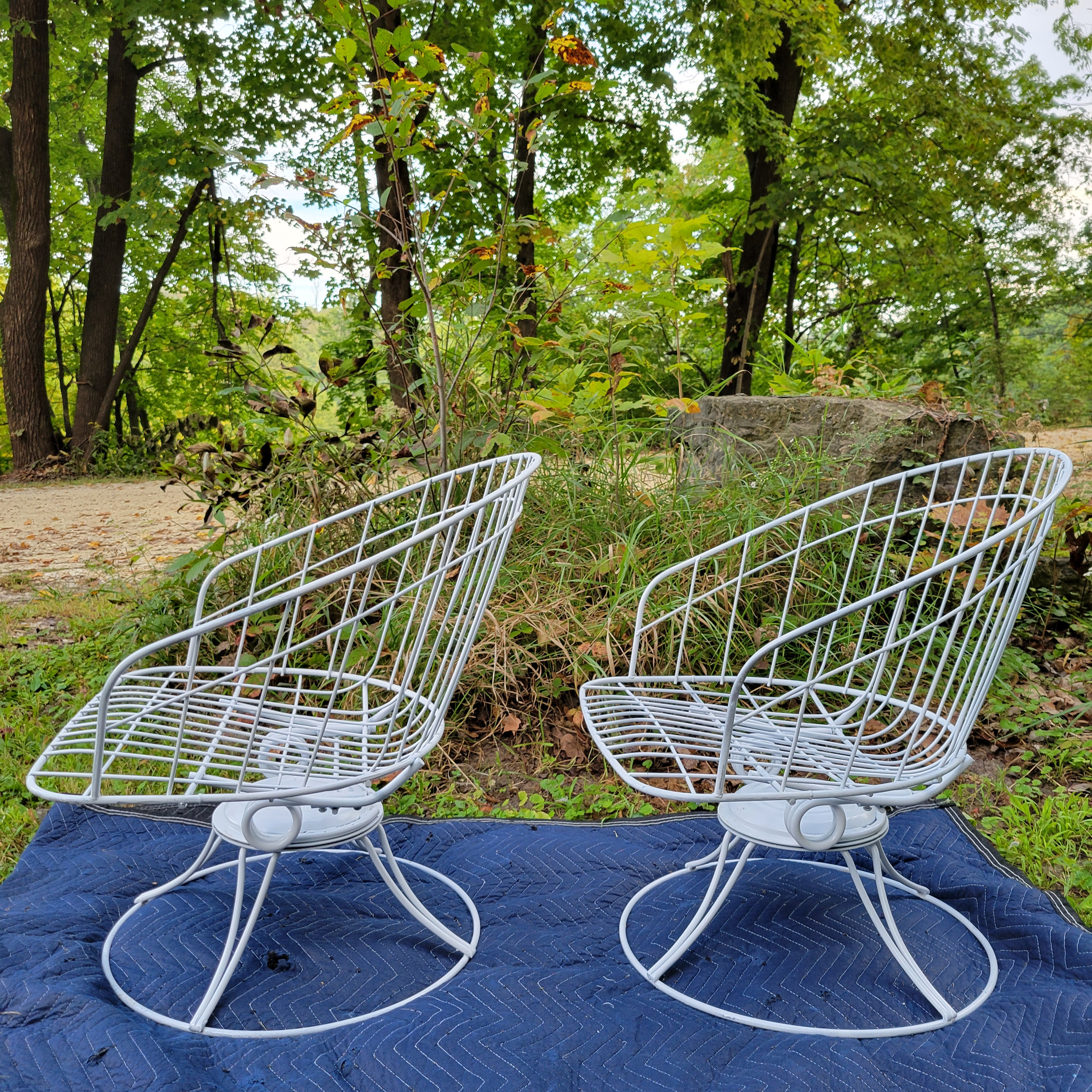 Mid Century Swivel Lawn Chairs Swivel Rocker Homecrest Wire Chair