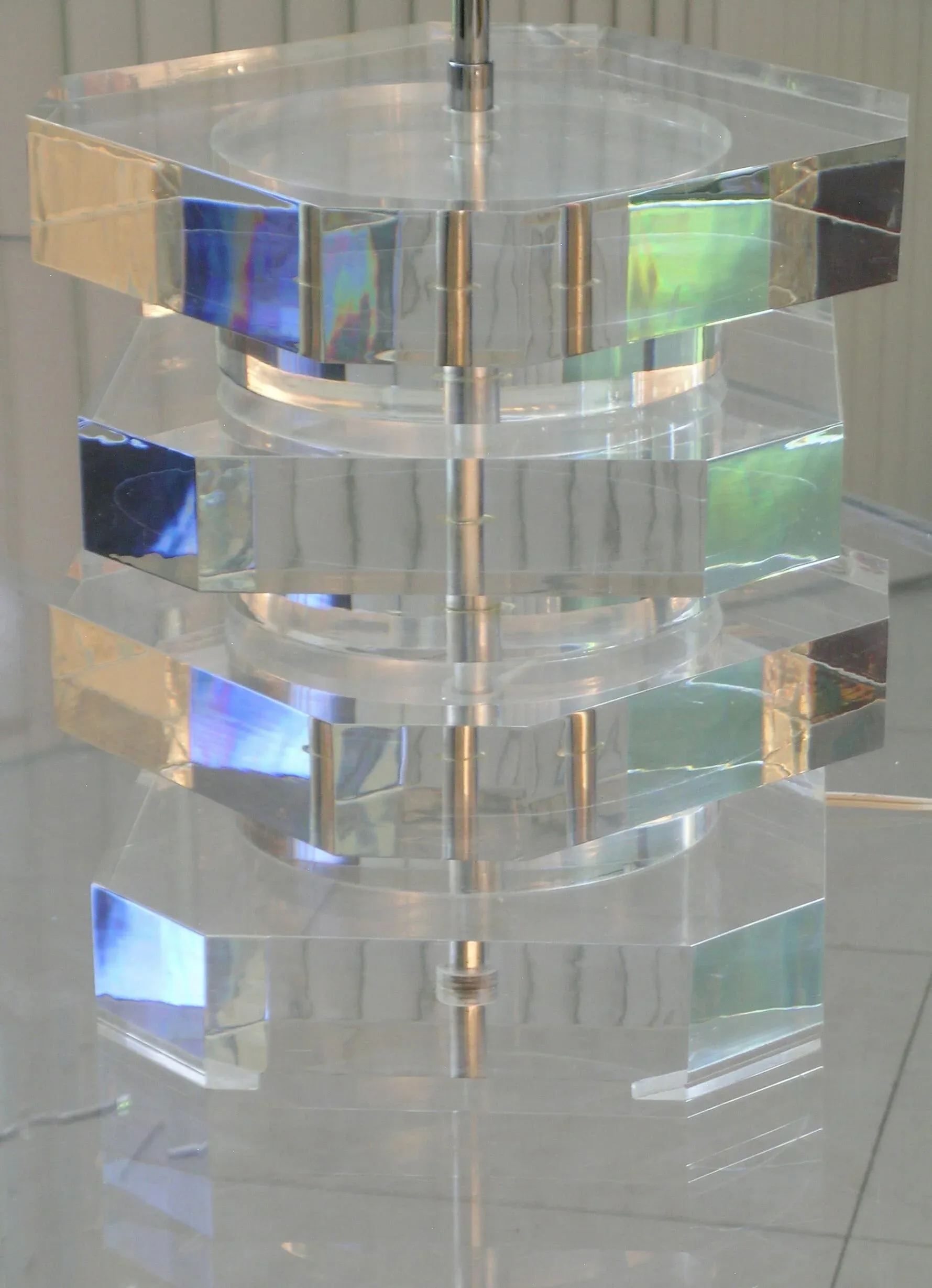 1970s Vintage Lucite Desk Lamp From Charles Hollis Jones
