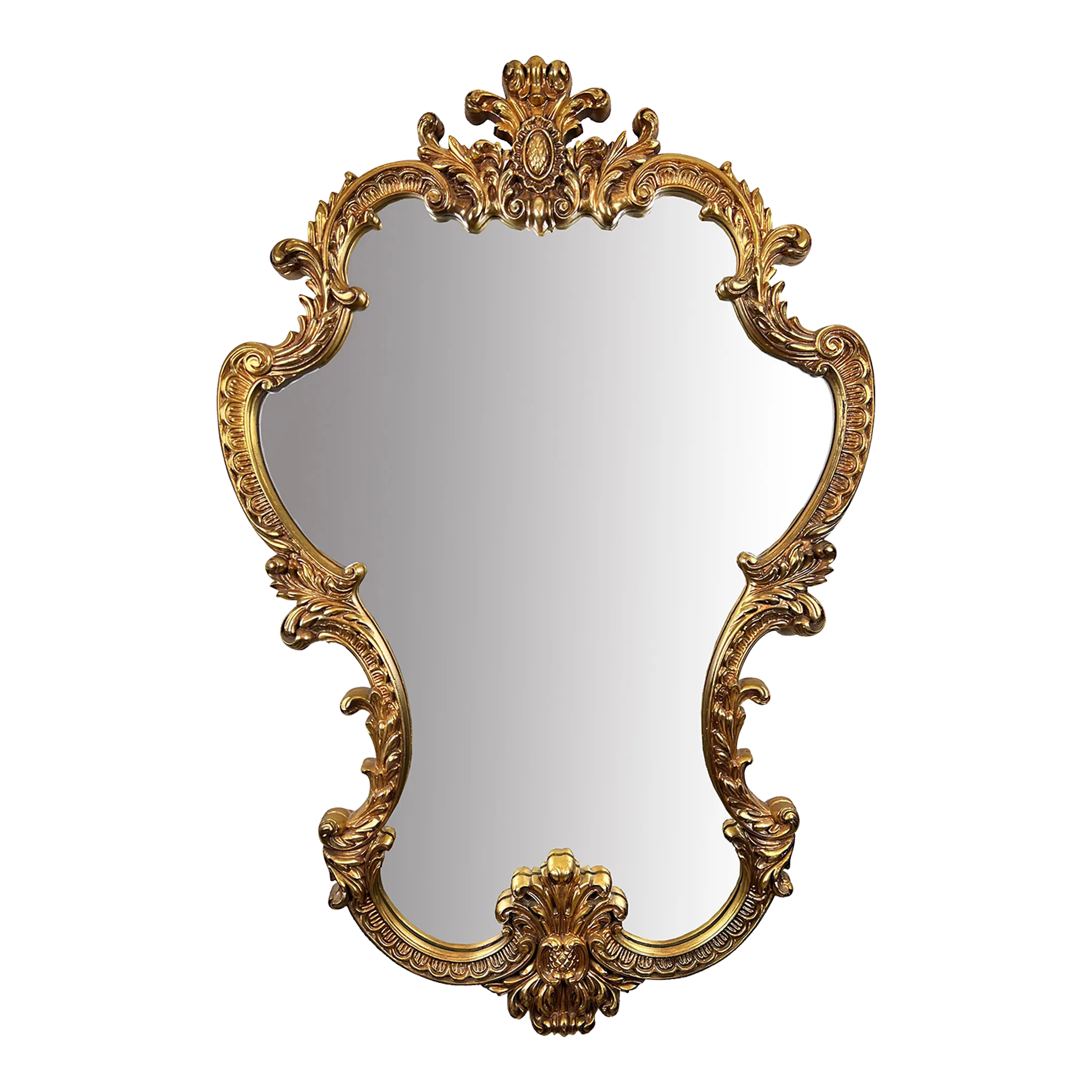 Vintage Rococo Style Wood Carved Mirror Chairish