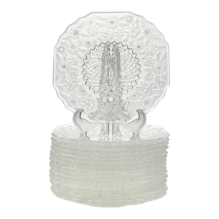 Mid 19th Century Biographical & Critical Dictionary of Painters & Engravers by Michael Bryan Book1960s Indiana “Pineapple & Floral (Clear)” Set of 16 Glass Bread Plates