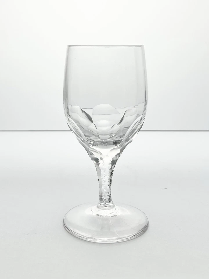 1940s Tiffin-Franciscan Dewey Set of 5 Crystal Water or Wine Glasses