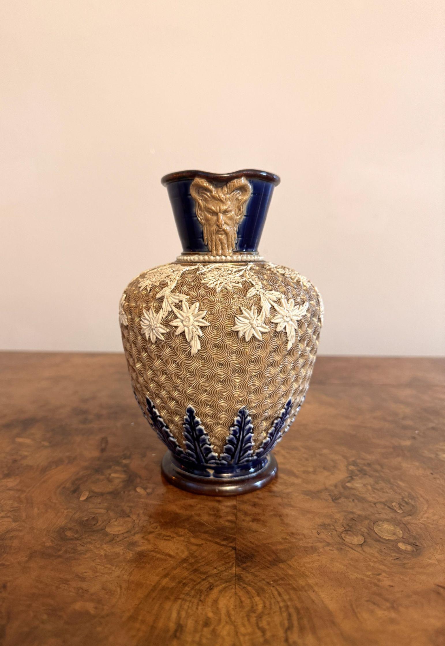 Antique Dolton Lambeth Jug by Emma Shute, 1880