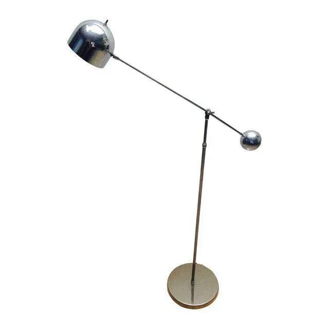 Modern Polished Chrome Spindle Design Floor Lamp Base - View #6