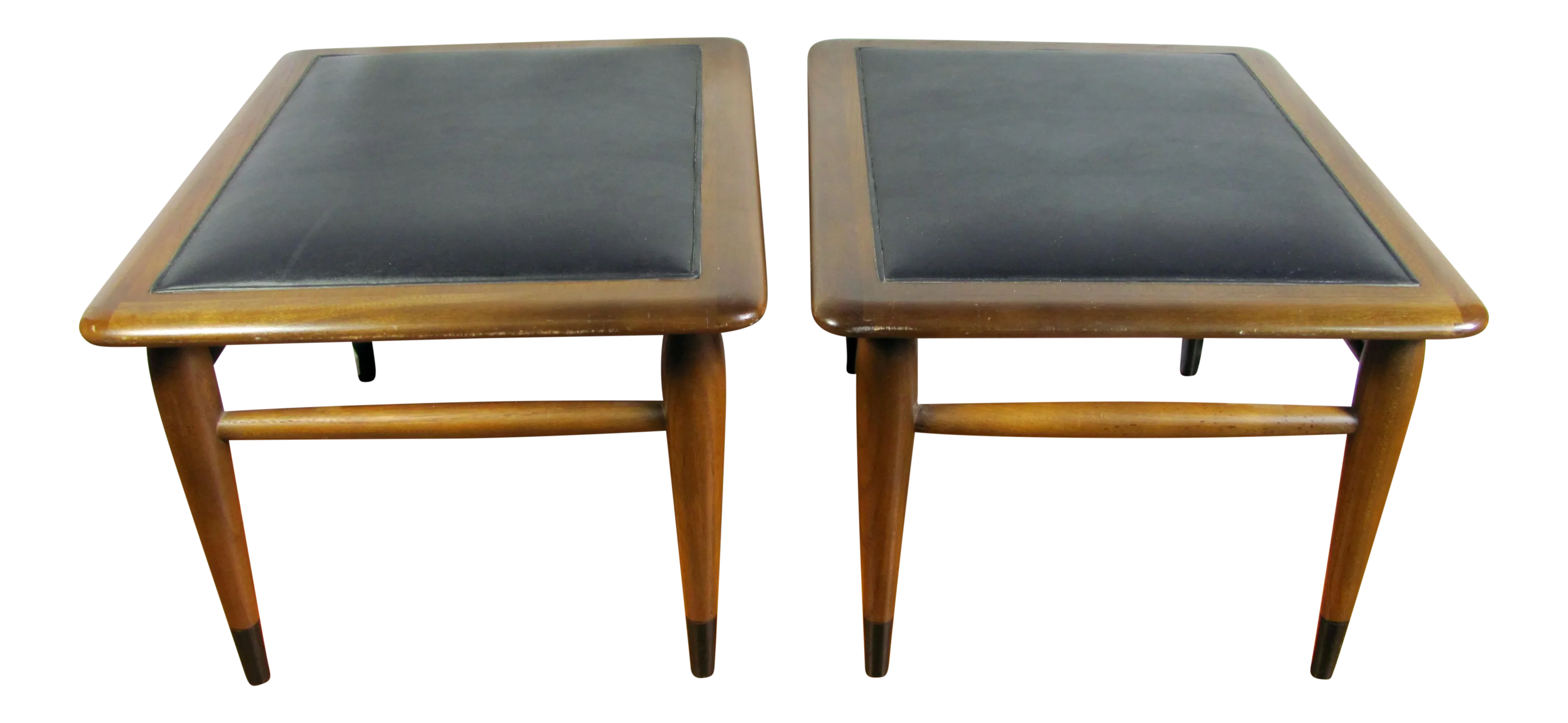 1964 Andre Bus for Lane Acclaim 900 Walnut Foot Stools Ottoman - A Pair