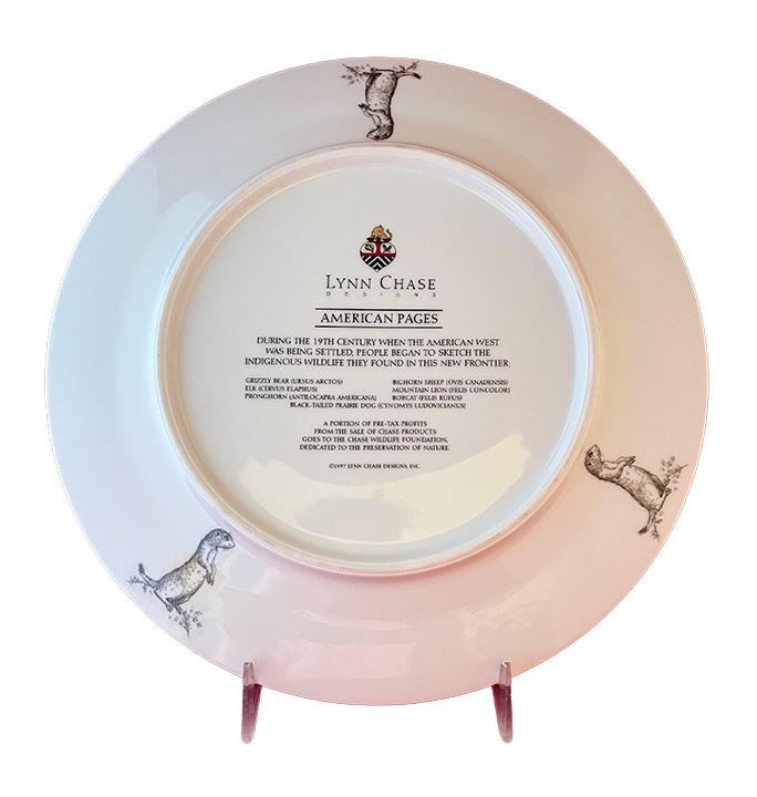1990s Lynn Chase American Pages Porcelain Plates- Set of 5 | Chairish