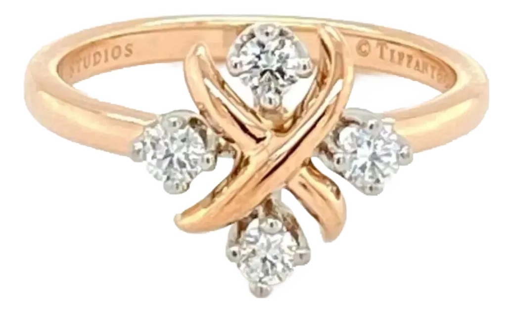 Tiffany & Co 18金ダイヤモンドlynn 24760 - Tiffany & Co. Schlumberger Lynn Diamond Platinum 18k