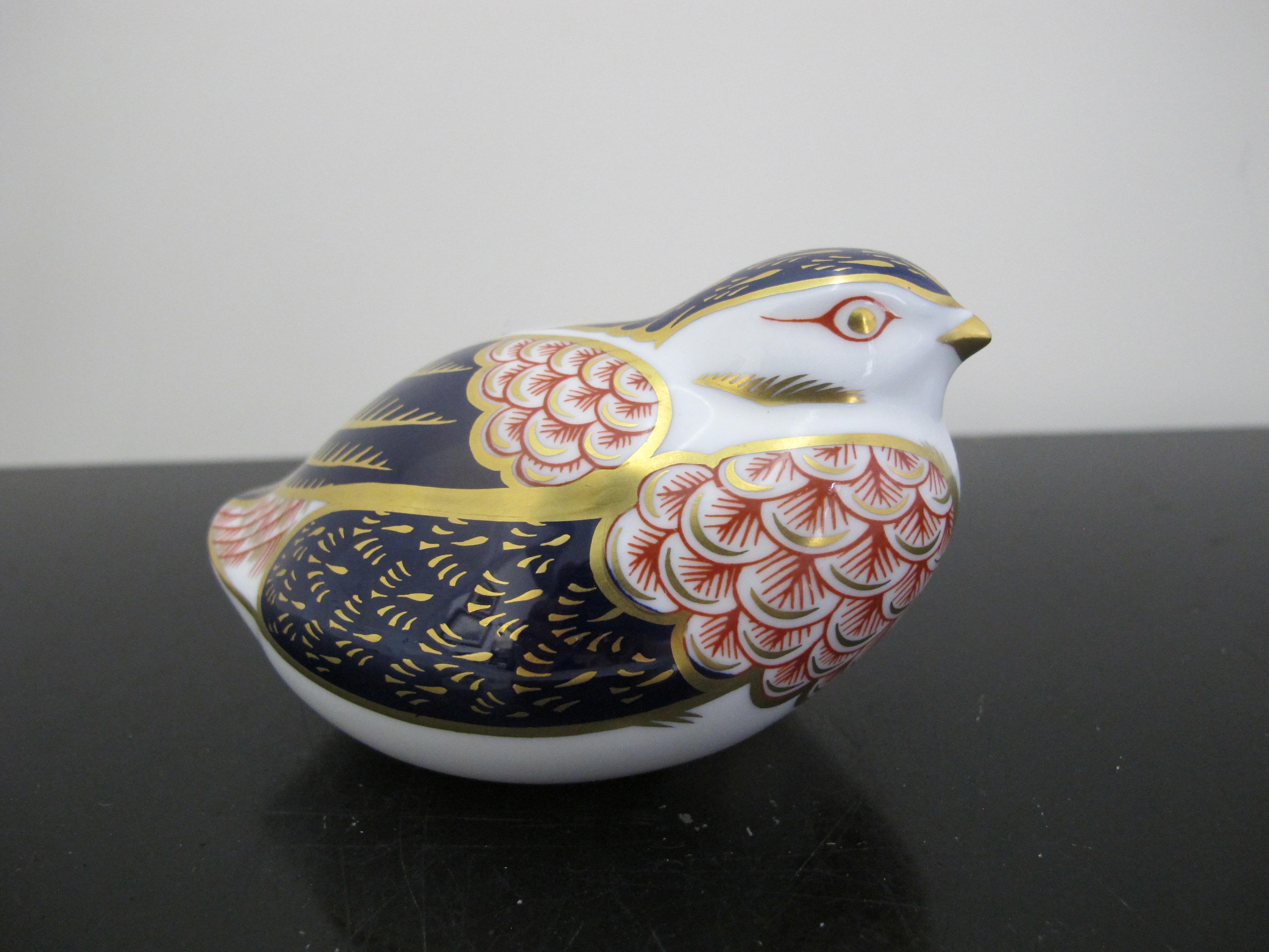 【使用美品】 CROWN DERBY Quail C&S Retired ROYAL CROWN DERBY 3 Piece QUAIL Game Bird TEA SET